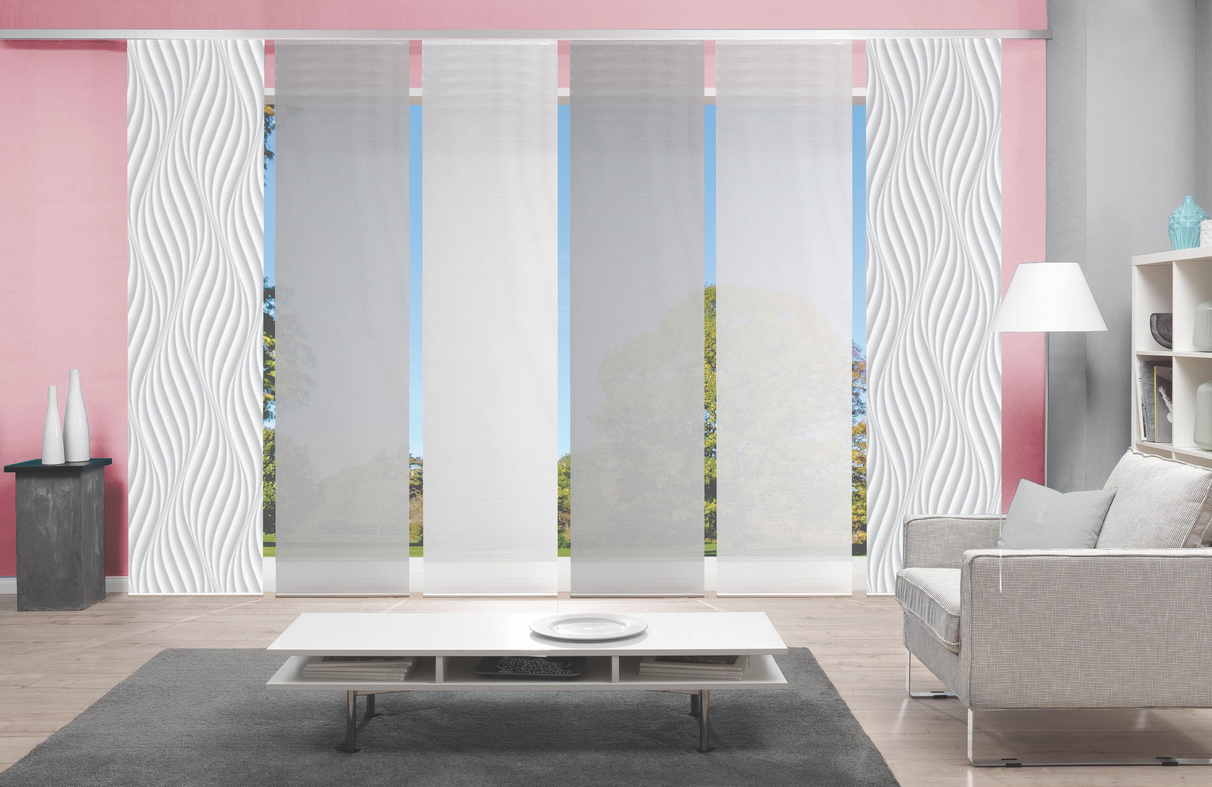 Vision S Schiebegardine »6ER SET WAVE« Paneelwagen 6 Stk. tlg. HxB: 260x60, günstig online kaufen