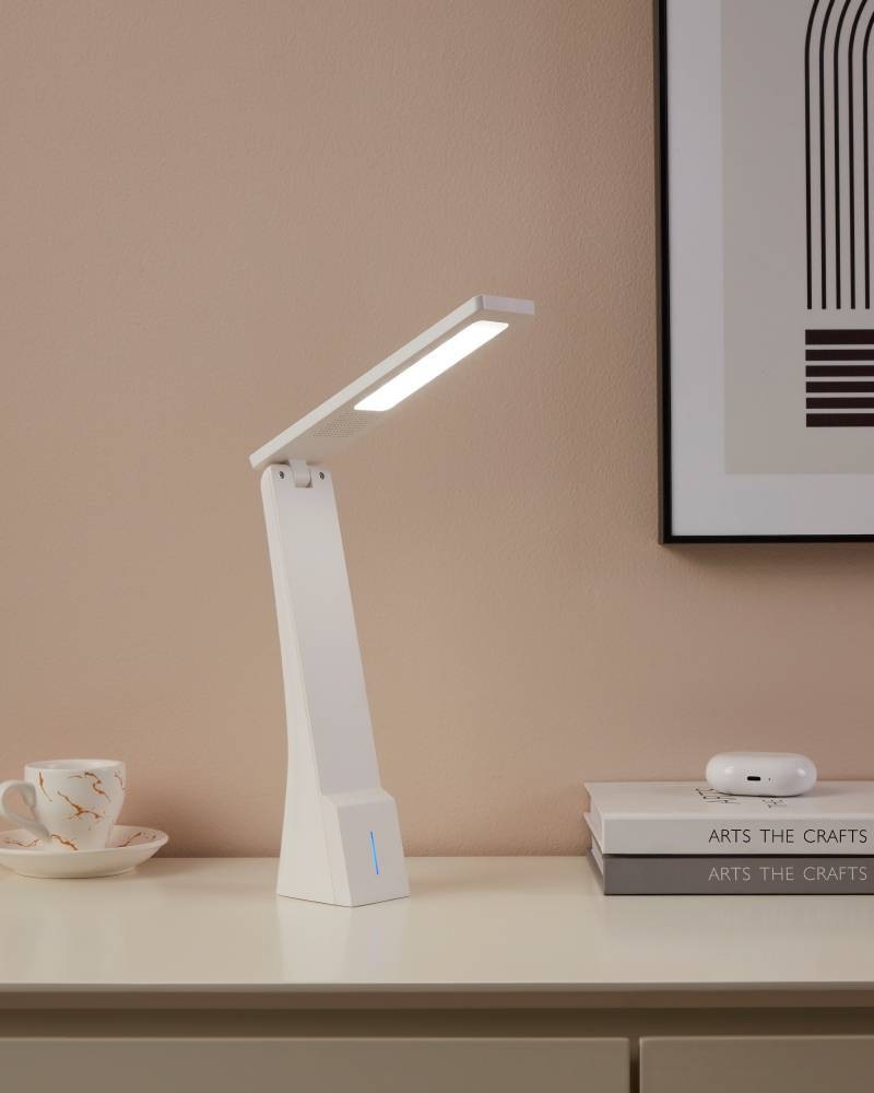 EGLO Tischleuchte »LA SECA LED Tischlampe, weiß, Touchsensor, dimmbar, USB«, 1 flammig, Leuchtmittel LED-Board | LED fest integriert, Leselampe, Schreibtischlampe, 3-step CCT, Kopf verstellbar, 20x26x5cm