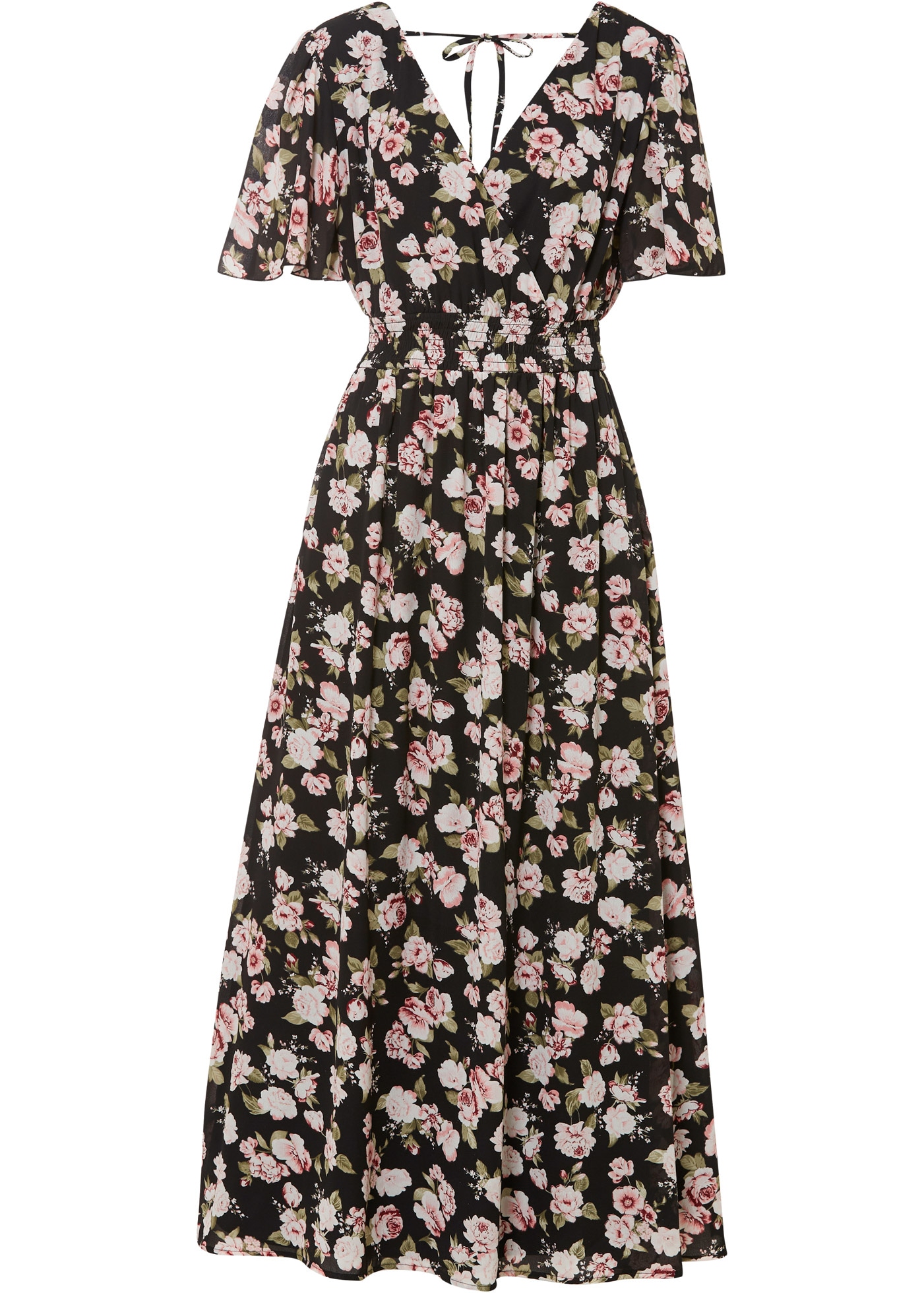 bonprix Maxikleid für den Alltag, aus Polyester, ausgestellte Passform