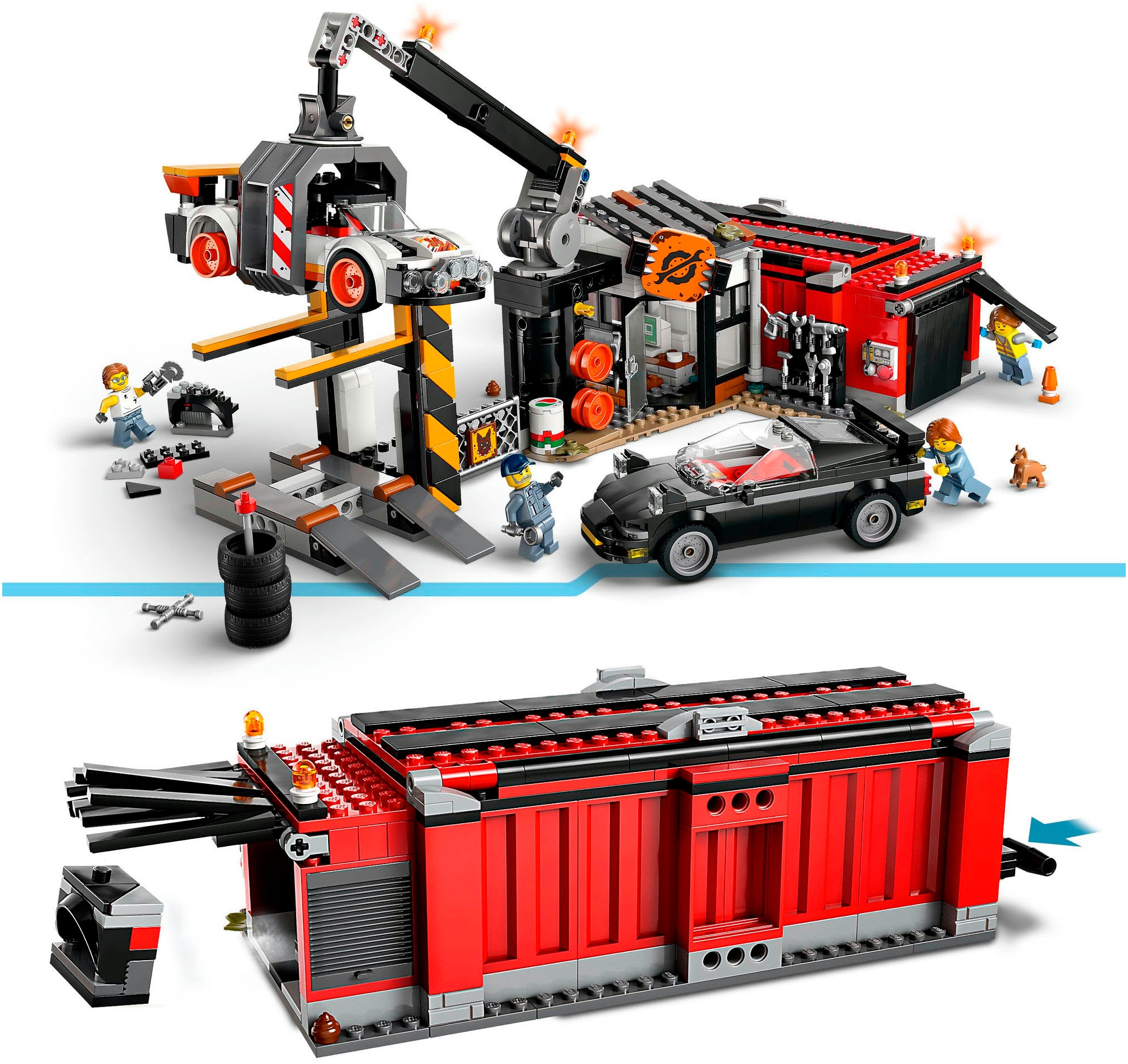 LEGO® Konstruktionsspielsteine »Schrottplatz mit Autos (60472), LEGO City«, (871 St.), Made in Europe