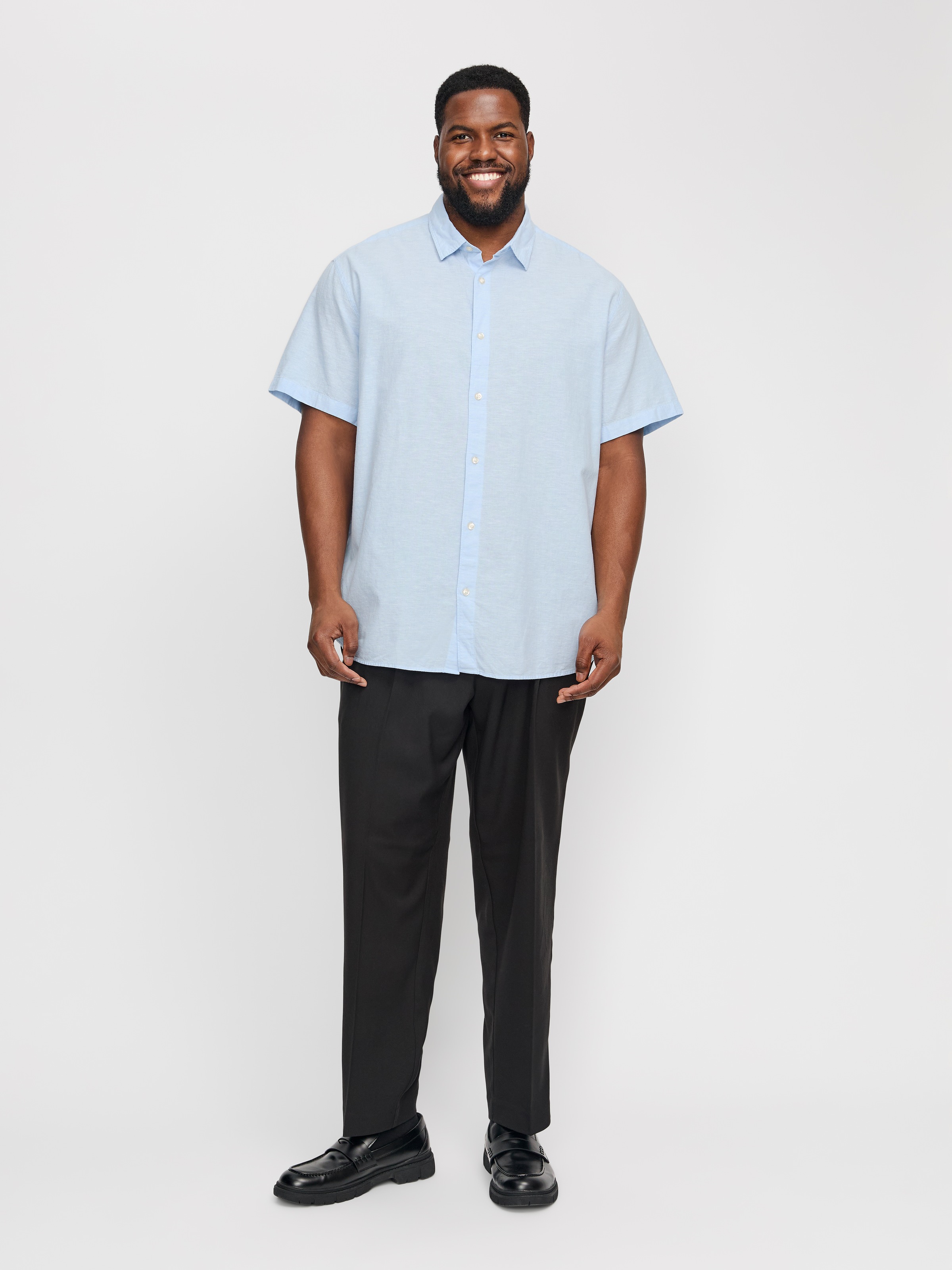 Jack & Jones PlusSize Kurzarmhemd »JJEBREEZE SHIRT SS SN PLS«, mit Hemdkragen