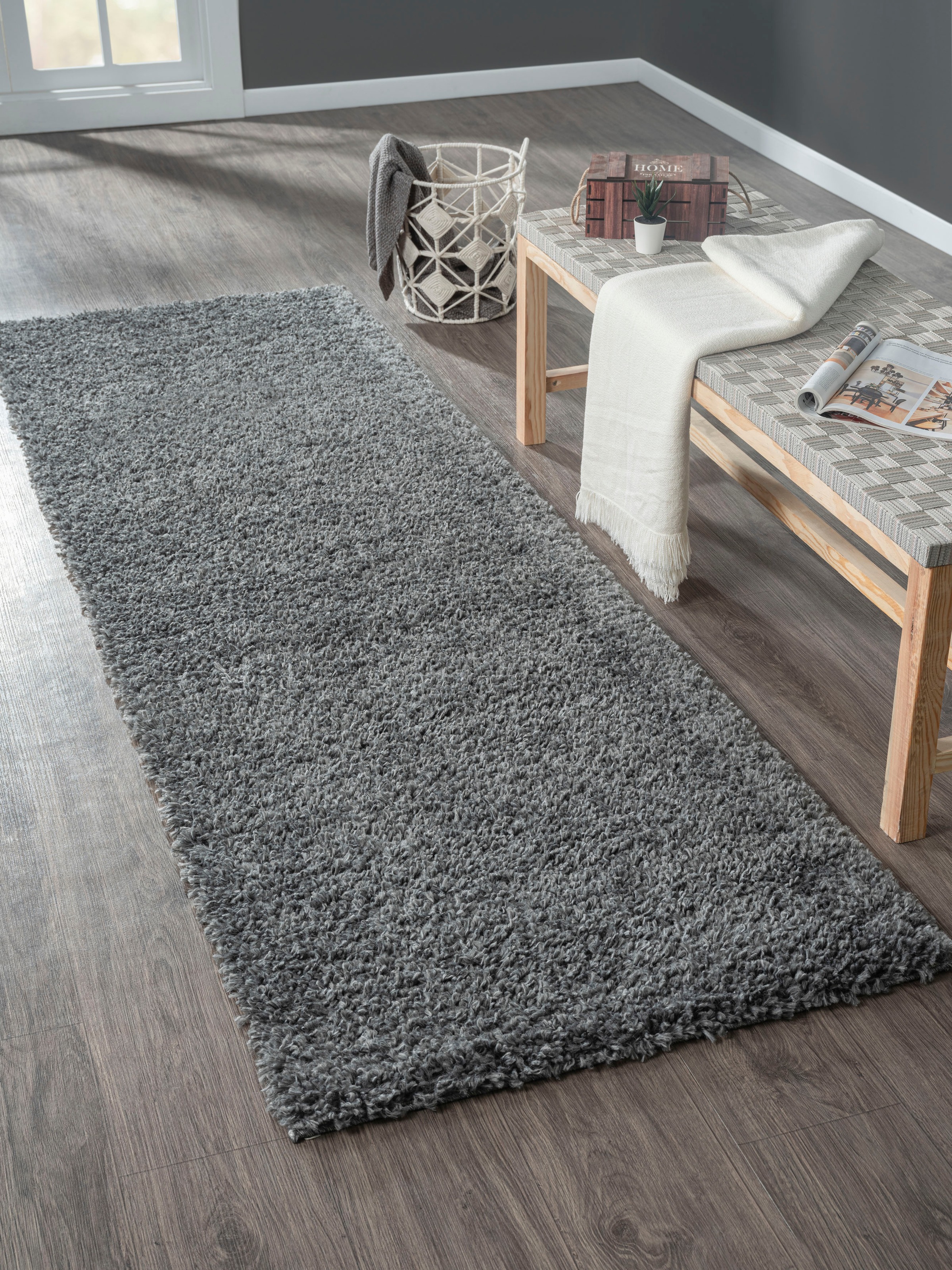 Myflair Möbel & Accessoires Hochflor-Läufer »My Shaggy«, rechteckig, 37 mm günstig online kaufen