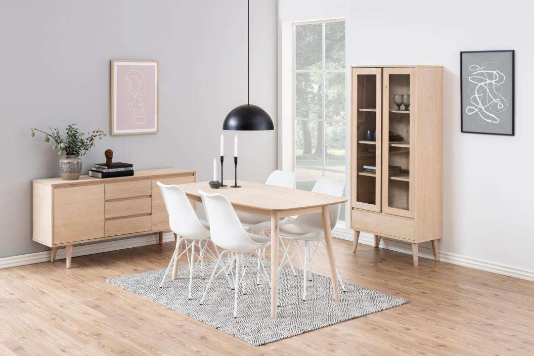 ACTONA GROUP Esszimmerstuhl »Esstischstuhl Eris - modern und stilvoll in verschiedenen Farben« (Set) 2 Stk.Weißer Kunststoffbezug in Lederoptik, Stahlgestell. 48,5x54x85,5 cm
