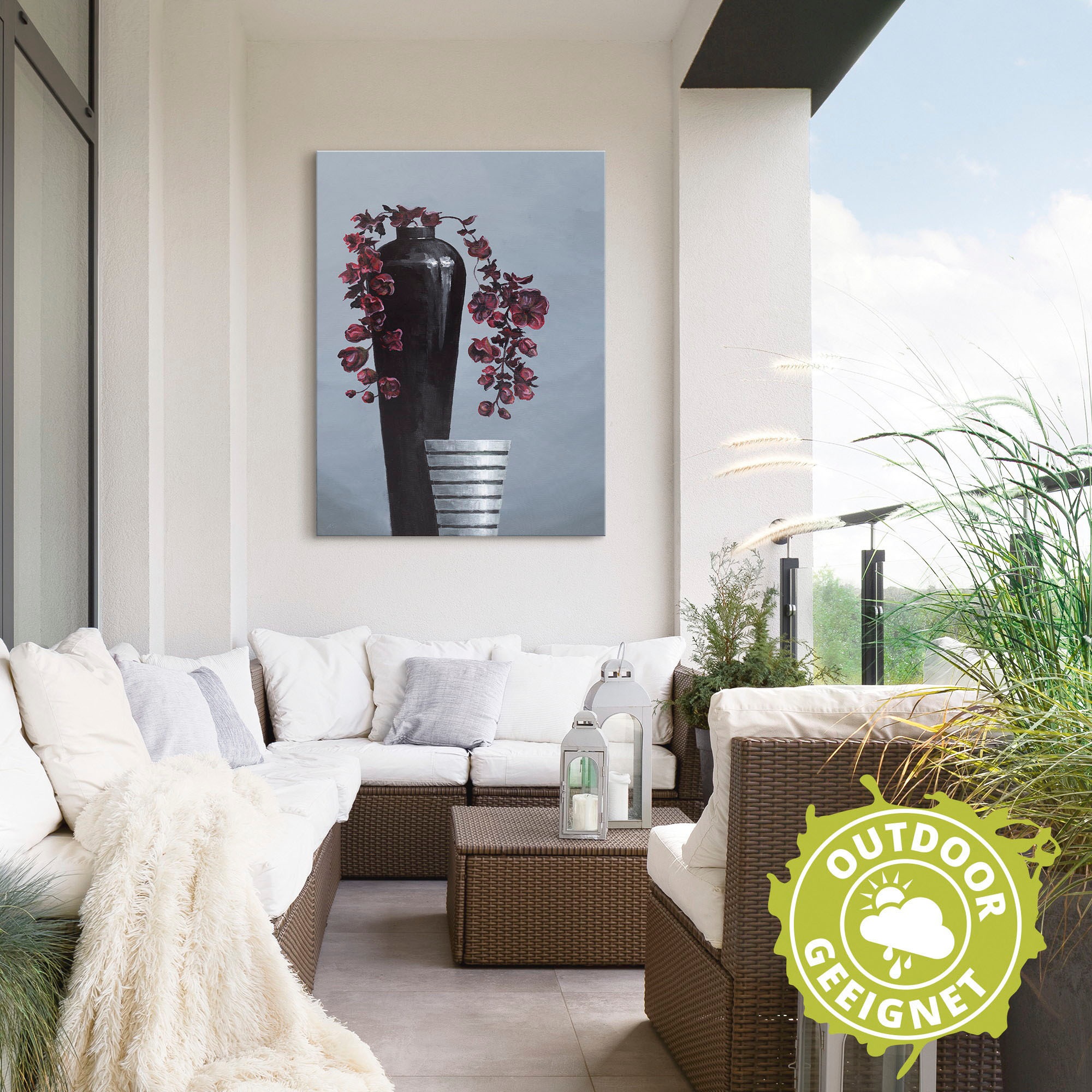 Artland Wandbild »Metallische Vasen«, Vasen & Töpfe, (1 St.), als Alubild, Outdoorbild, Leinwandbild, Wandaufkleber, versch. Größen