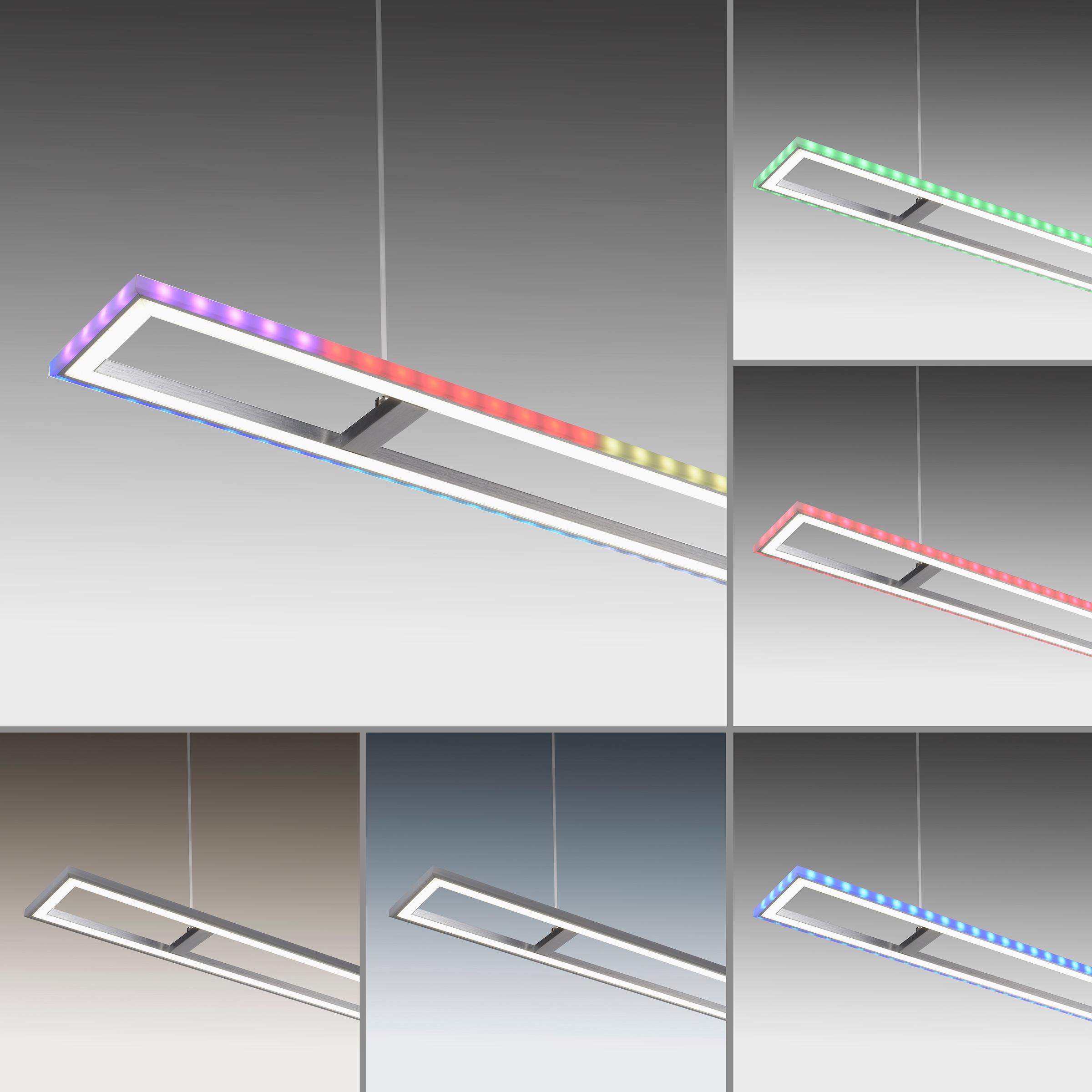 JUST LIGHT Pendelleuchte »FELIX60« LED-Board 1 Stk. warmweiß - kaltweiß LED, CCT - über Fernbedienung, RGB-Rainbow, Infrarot inkl., dimmbar