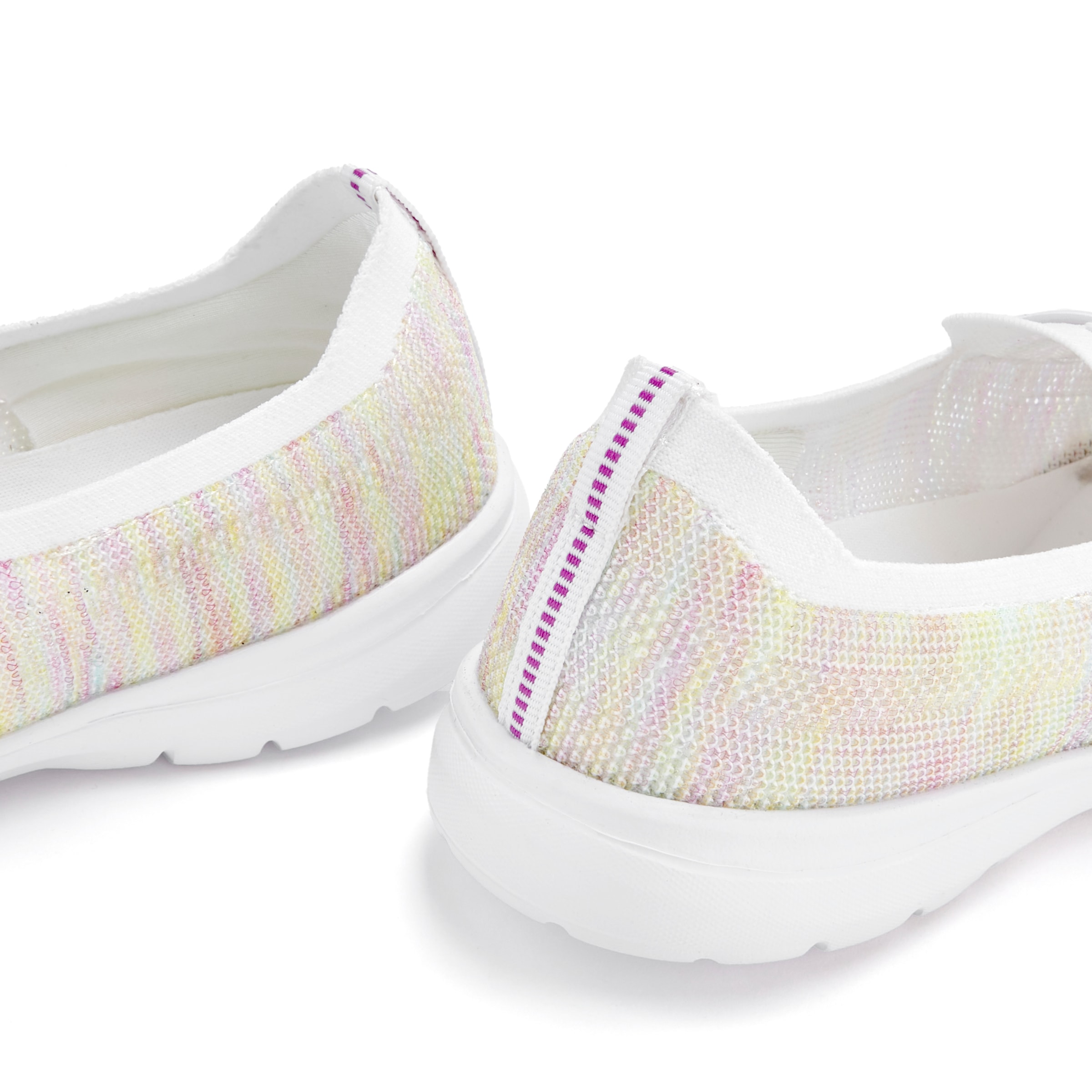 LASCANA Sneaker »Slipper, Halbschuh, leichtes Meshmaterial«, zum Reinschlüpfen mit elastischen Schnürbändern VEGAN