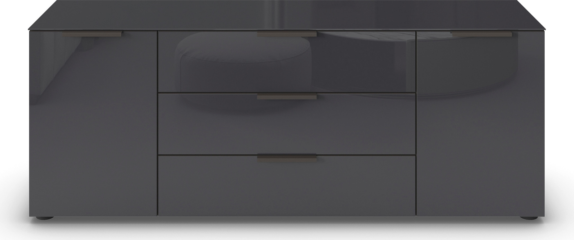 rauch Kombikommode »Kommode Türkommode Sideboard Kombikommode FLIPP mit Glasfront«, (Breite 160 cm mit 2 Einlegeböden), 2-türig, 3 Schubladen, Soft-Close-Funktion, Oberboden und Front Glas