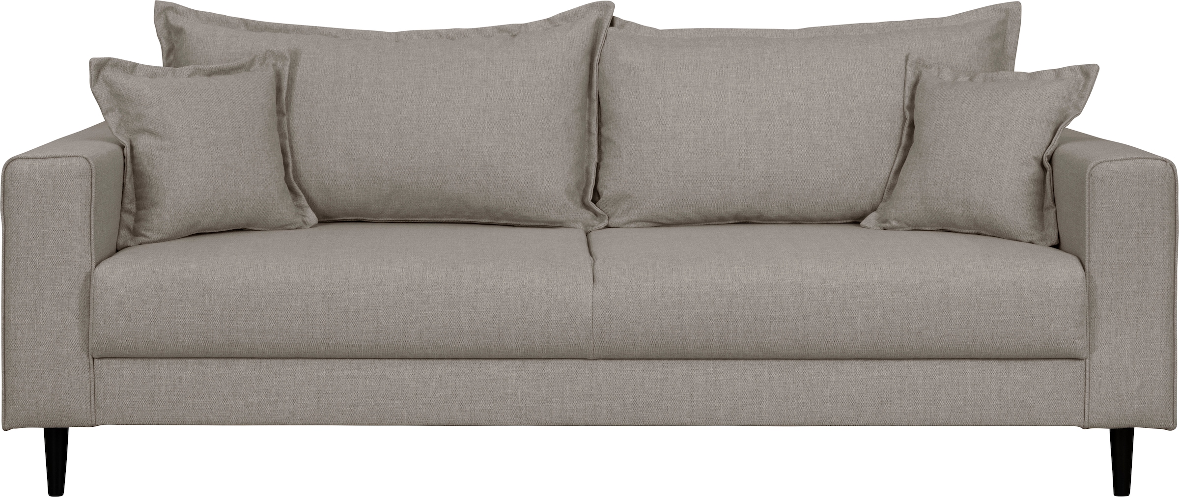 Home affaire 3-Sitzer »VEYRAS, hoher Sitzkomfort, Maße B/T/H: 212/84/76 cm« mit Wellenunterfederung, incl. Rückenkissen und Zierkissen