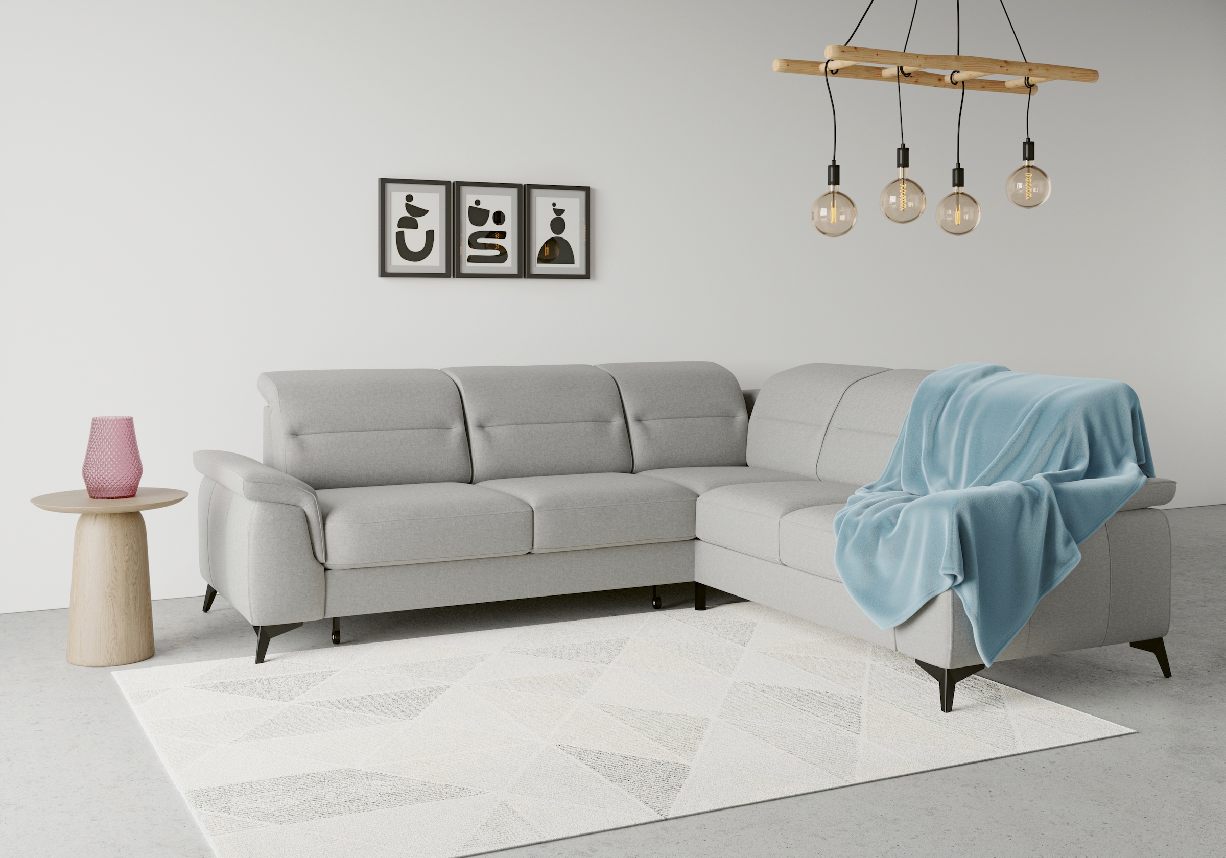 sit&more Ecksofa »Sinatra L-Form«, optinal mit Kopfteilverstellung und Armt günstig online kaufen