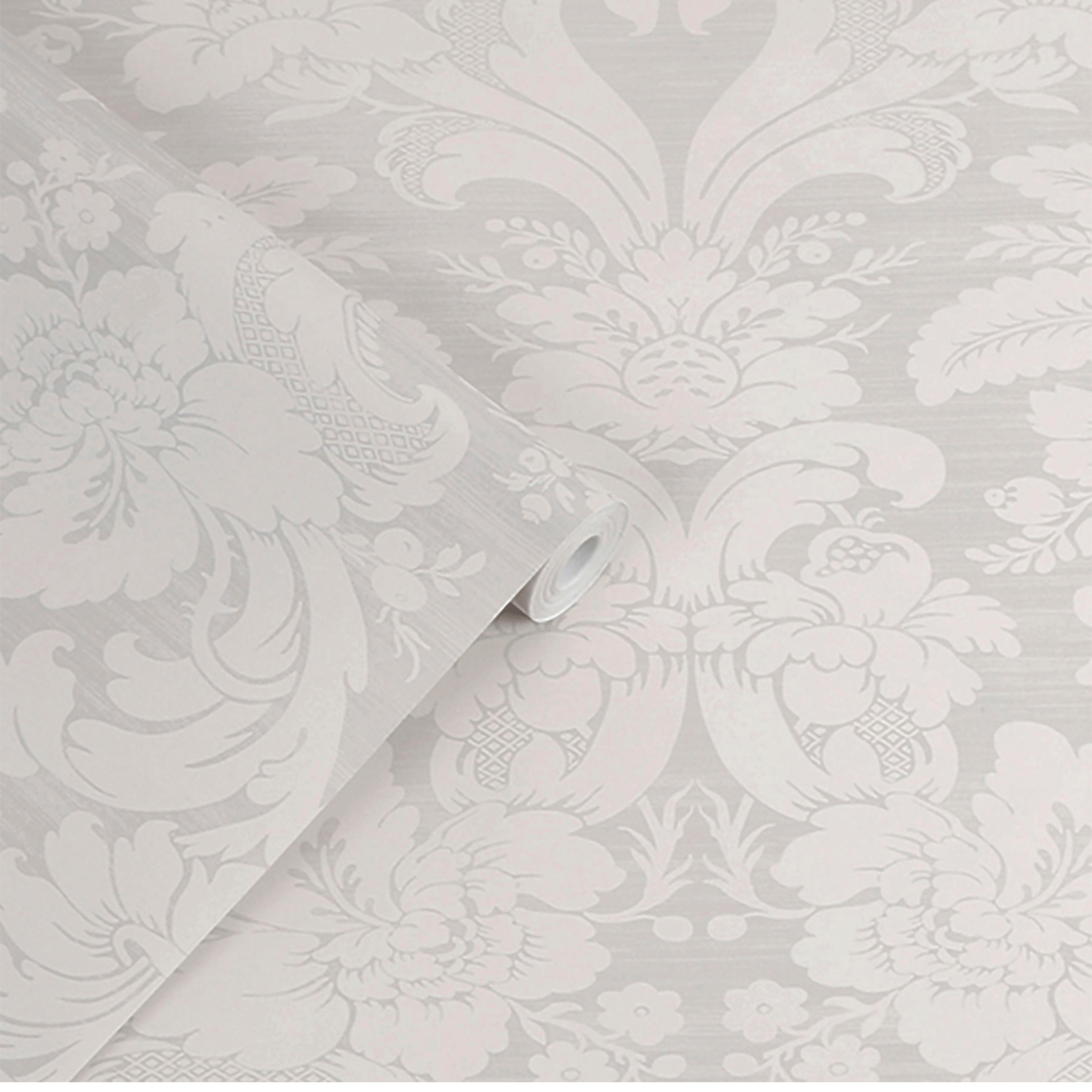 LAURA ASHLEY Vliestapete »Laura Ashley Martigues Moonbeam Vliestapete«, Barock, Laura Ashley Martigues Moonbeam Vliestapete