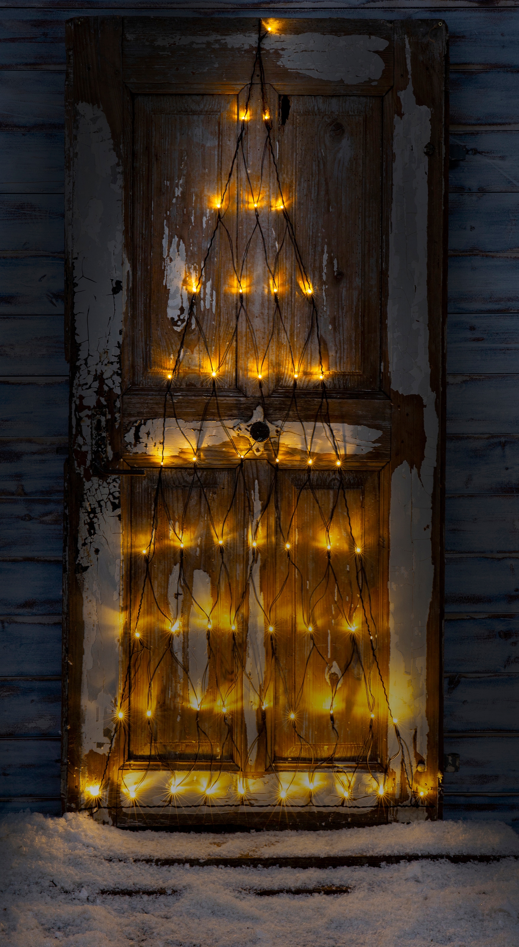 Home affaire LED-Lichternetz »Varennes, Weihnachtsdeko aussen«, in  Dreieckform, inkl. 3 Saugnäpfe und Bänder zur Befestigung auf Raten kaufen