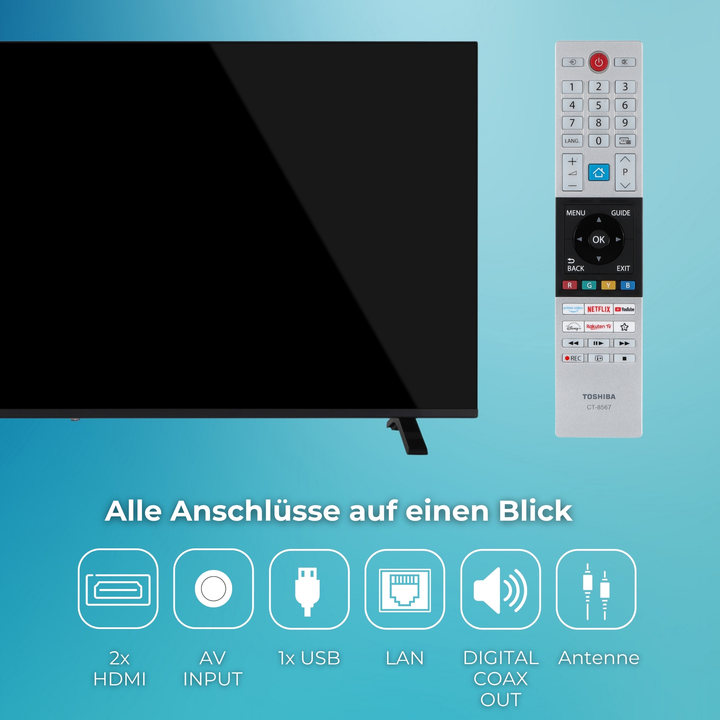 Toshiba LED-Fernseher »50UV1563DDW« 126 cm/50 ″ Smart-TV