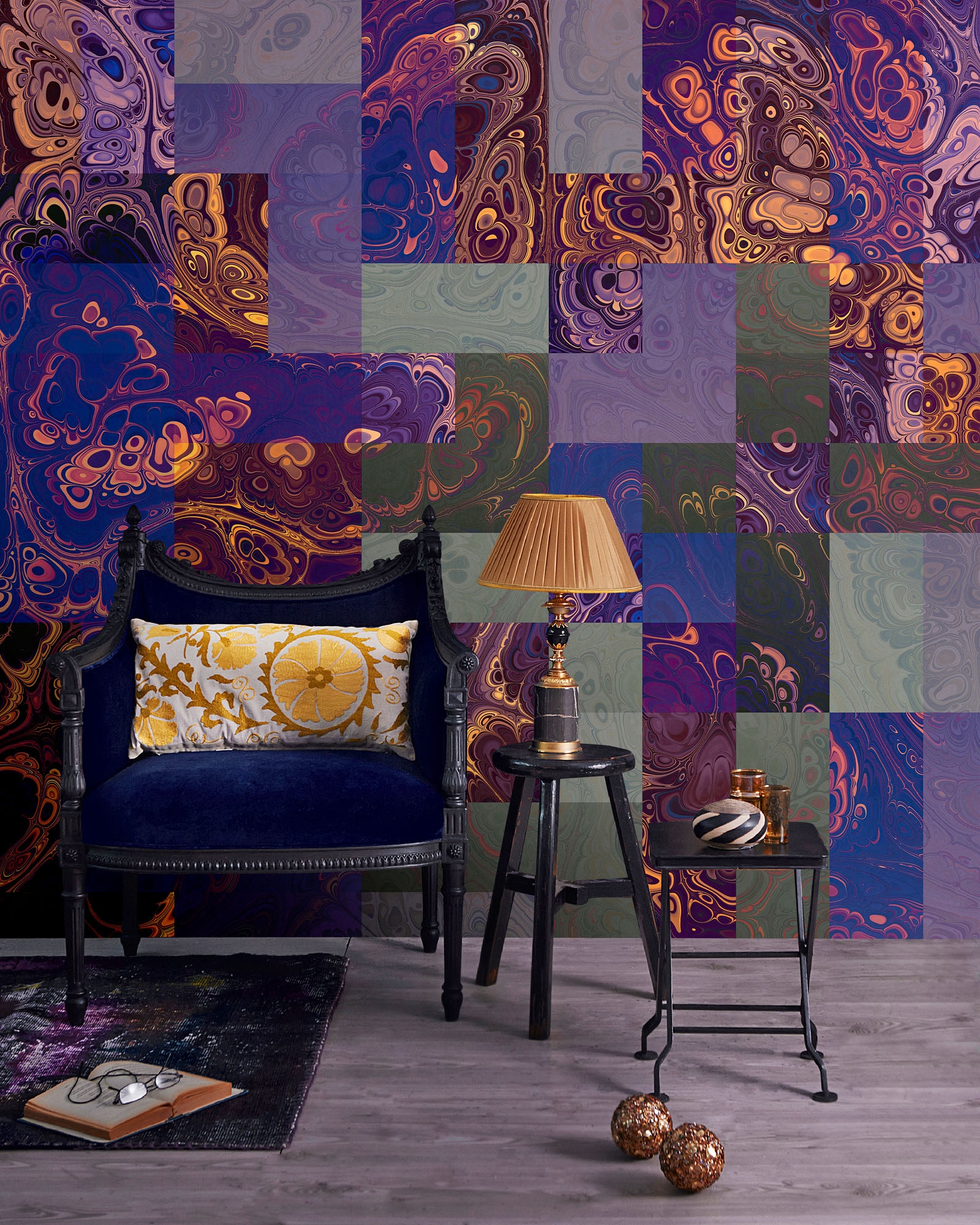 living walls Fototapete »Walls by Patel 5 Fototapete Bunte Marmor-Collage« abstrakt glatt Bunte Marmor-Collage auf 200 g/m² Premium-Vlies