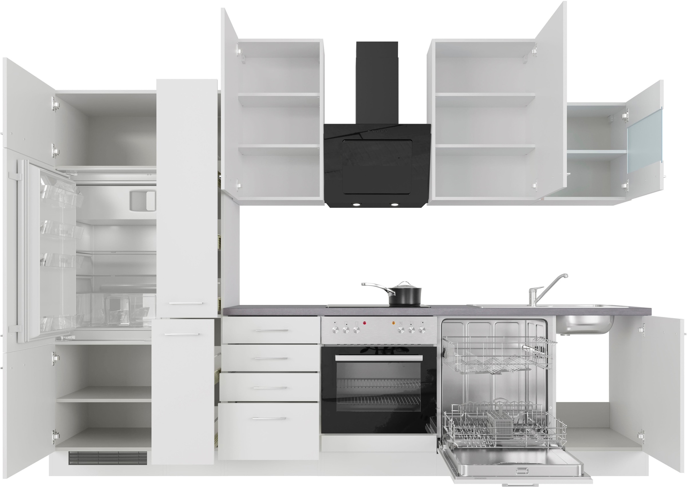 Flex-Well Küche »Neo«, Breite 310 cm, mit und ohne E-Geräte lieferbar