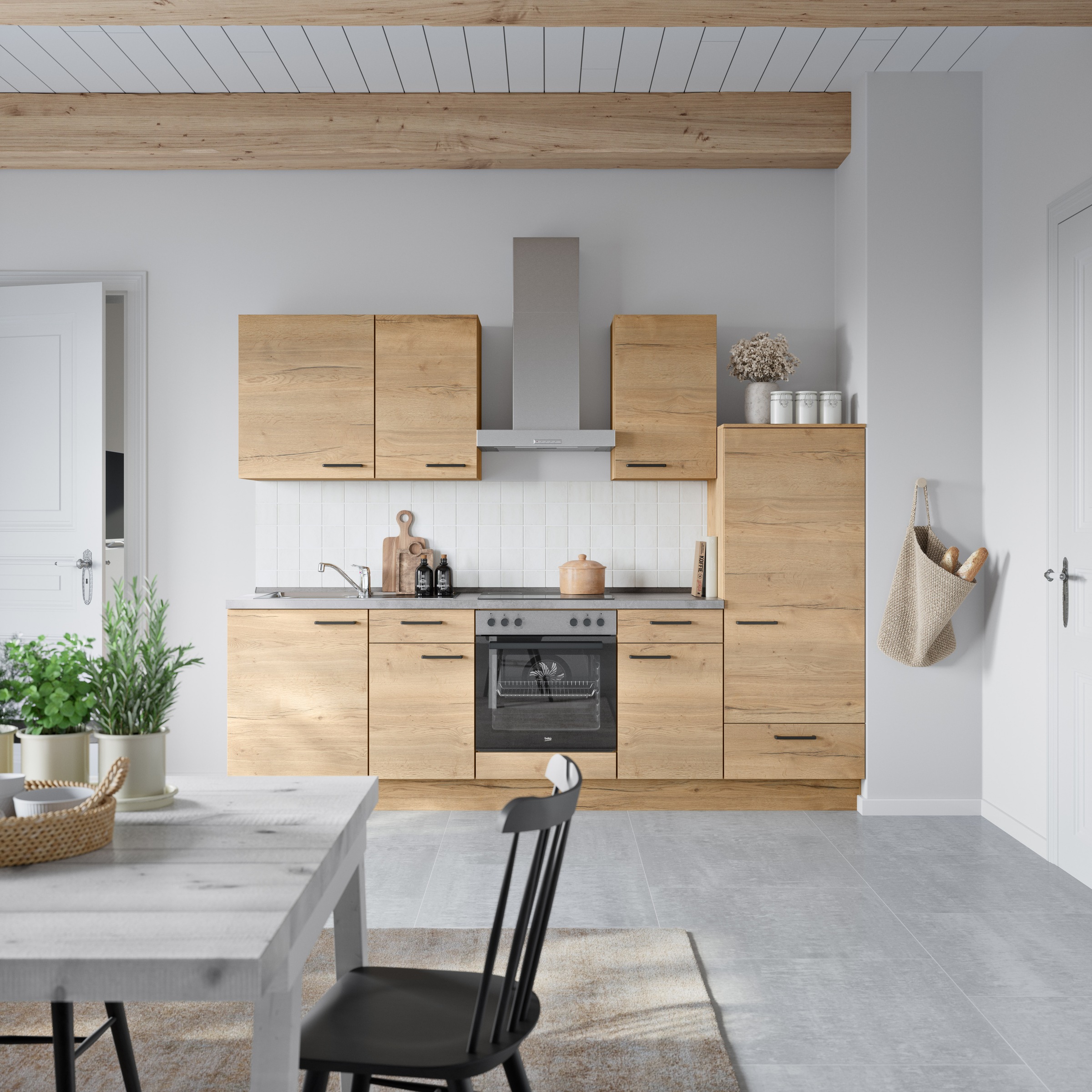 nobilia® Küchenzeile »"Structura I"«, vormontiert, Ausrichtung wählbar, Breite 270 cm, wahlw. mit E-Geräten