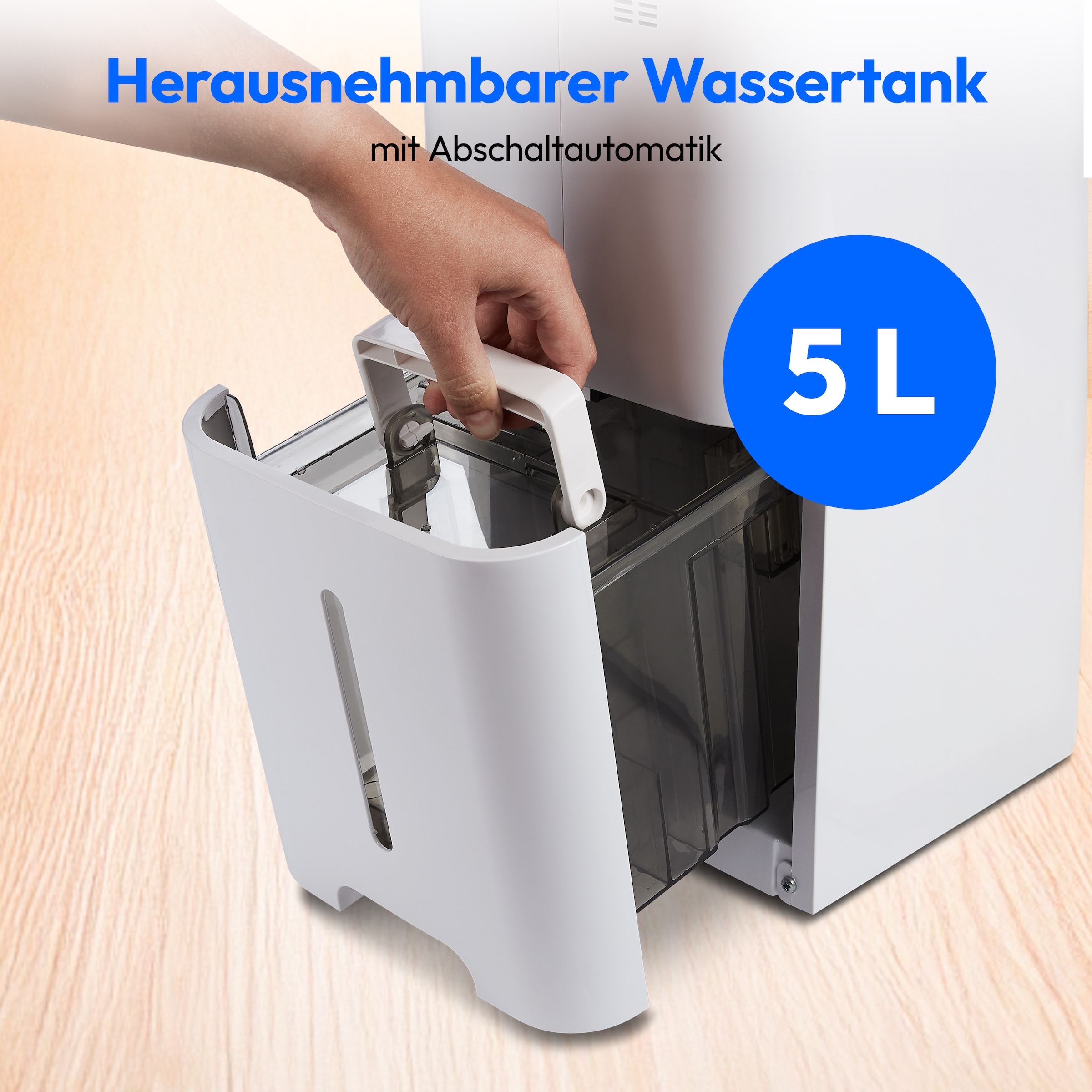 Medion® Luftentfeuchter »Smarter Luftentfeuchter (MD12044), für Räume bis zu 40m²«, Entfeuchtung 24 l/Tag, Tank 5 l, Steuerung per App oder Fernbedienung, Volumen Wassertank ca. 5L