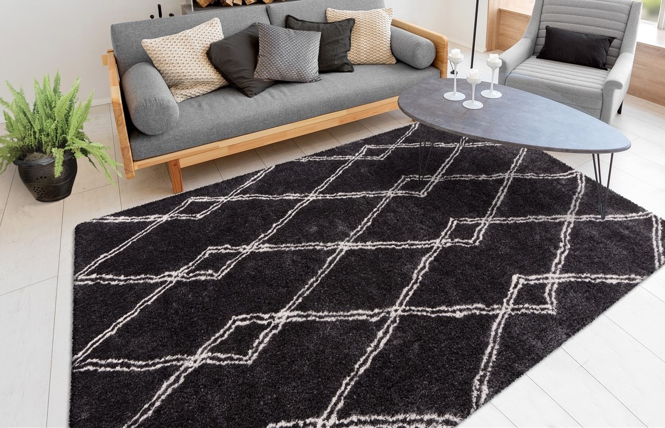 my home Hochflor-Teppich »Alva«, rechteckig, 27 mm Höhe, Wohnzimmer günstig online kaufen