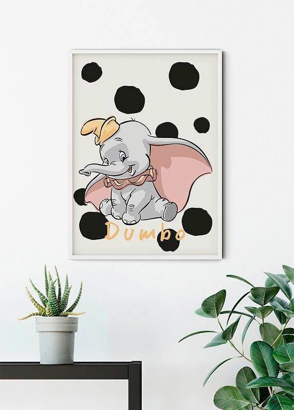 Komar Bild »Dumbo Dots«, Disney, (1 St.), Wandbild zur Dekoration im Kinderzimmer - ohne Rahmen