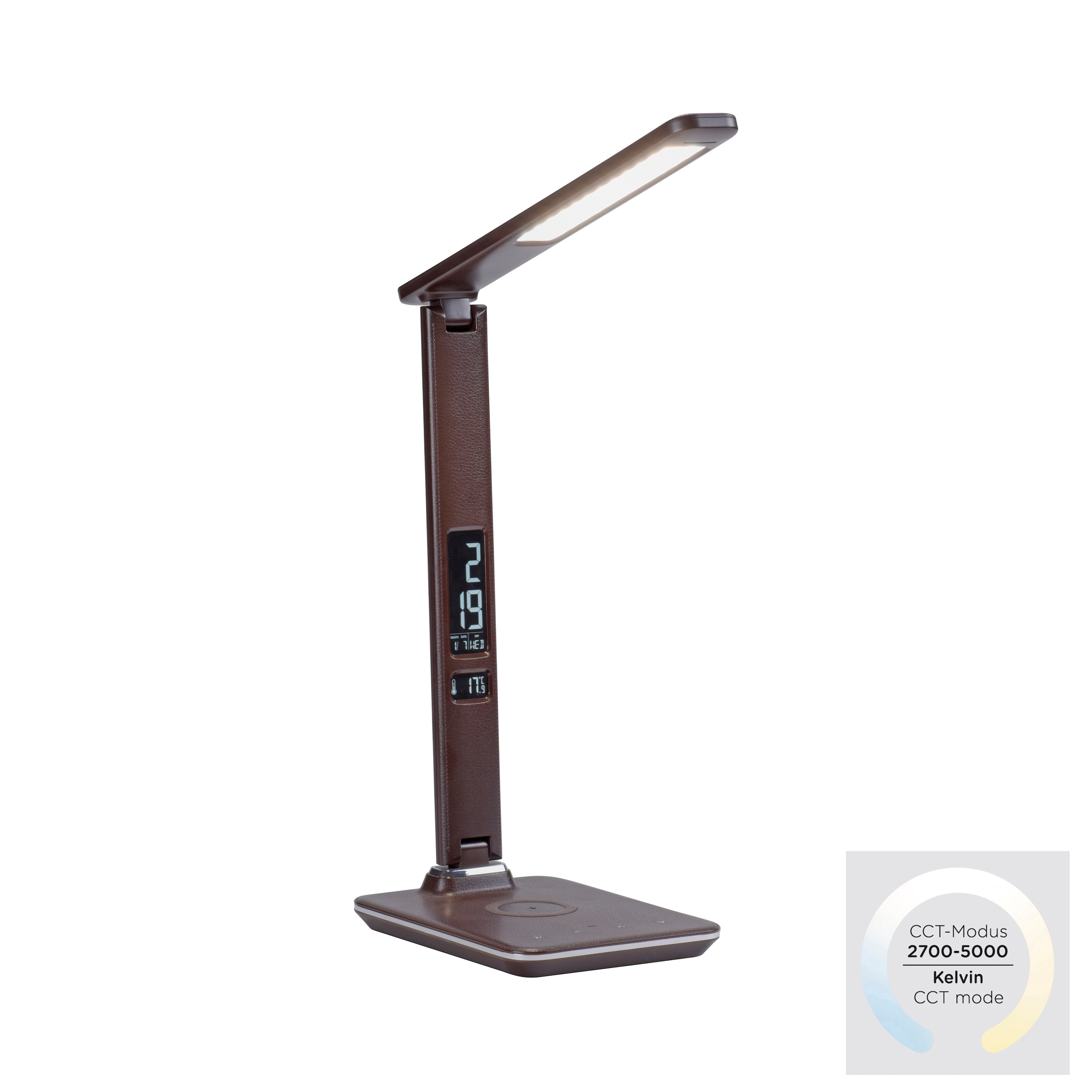 PAUL NEUHAUS LED Nachttischlampe "ADRIANO", braun, 1, 1 Stk., Leuchten, LED, LED Nachttischlampe