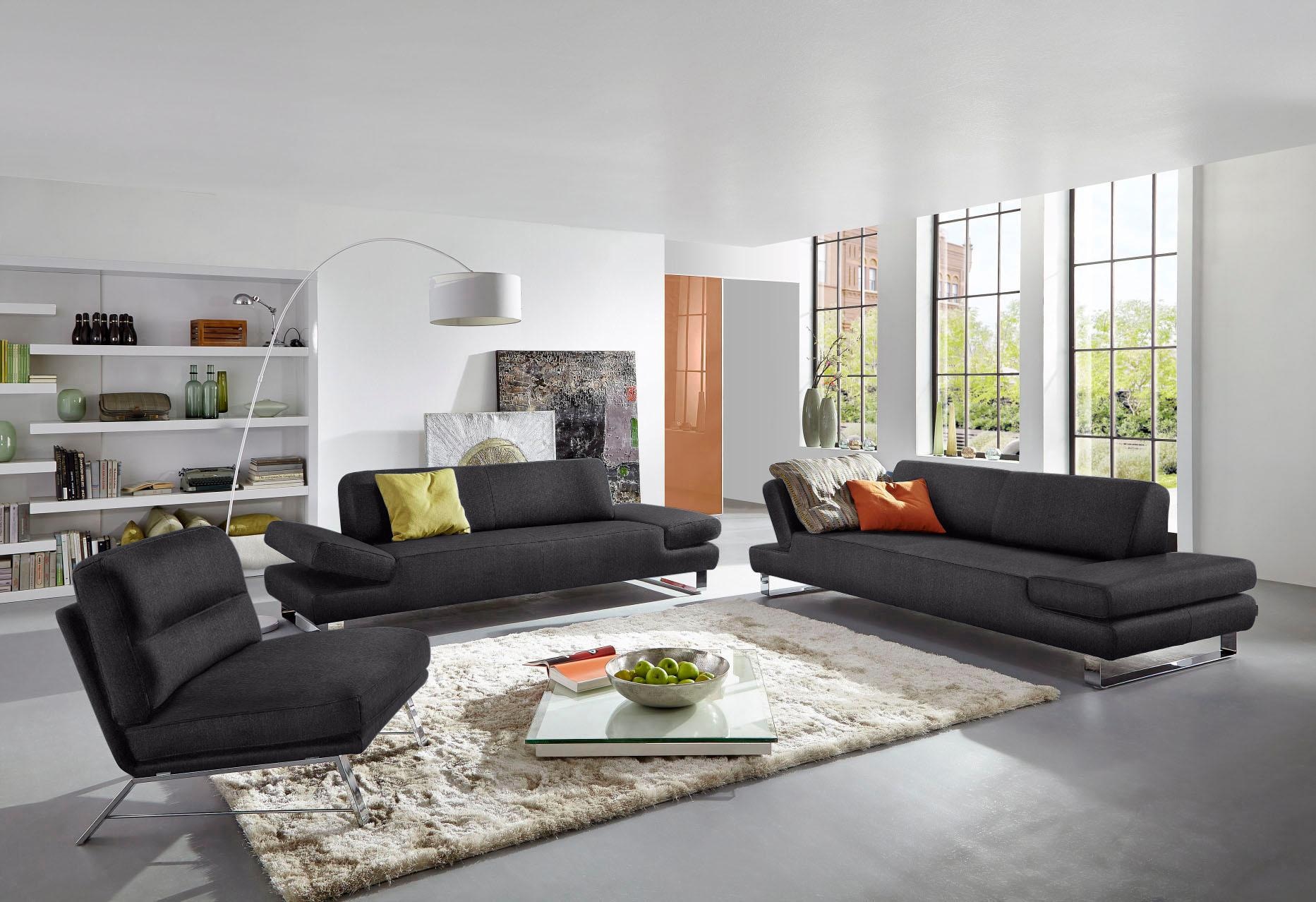 W.SCHILLIG 3-Sitzer »taboo Designsofa mit hohem Sitzkomfort«, mit Übertiefe, inklusive Armlehnenverstellung