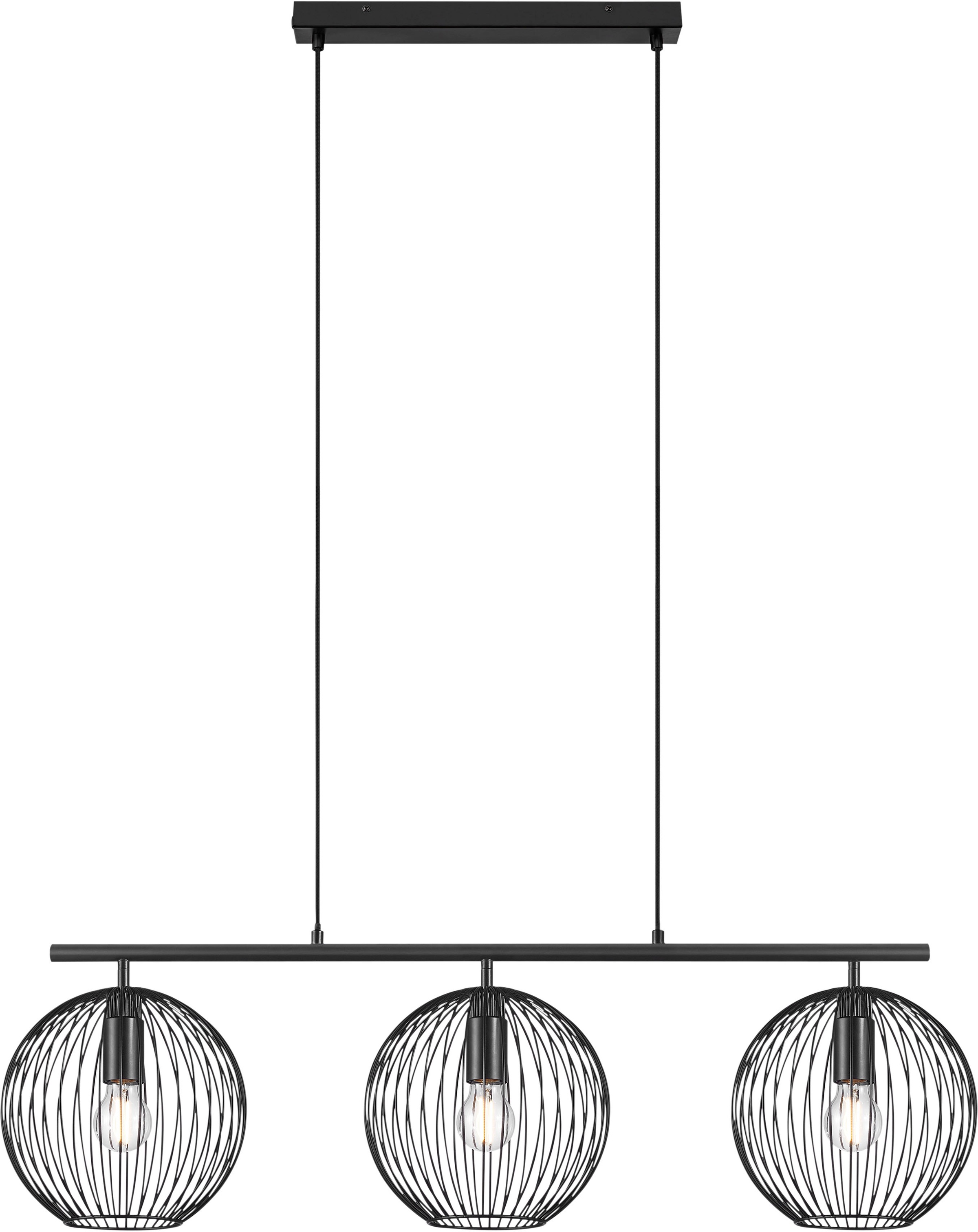 Nordlux Pendelleuchte »Beroni«, Leuchtmittel E27 | ohne Leuchtmittel, Minimalistischer und doch industrieller Ausdruck
