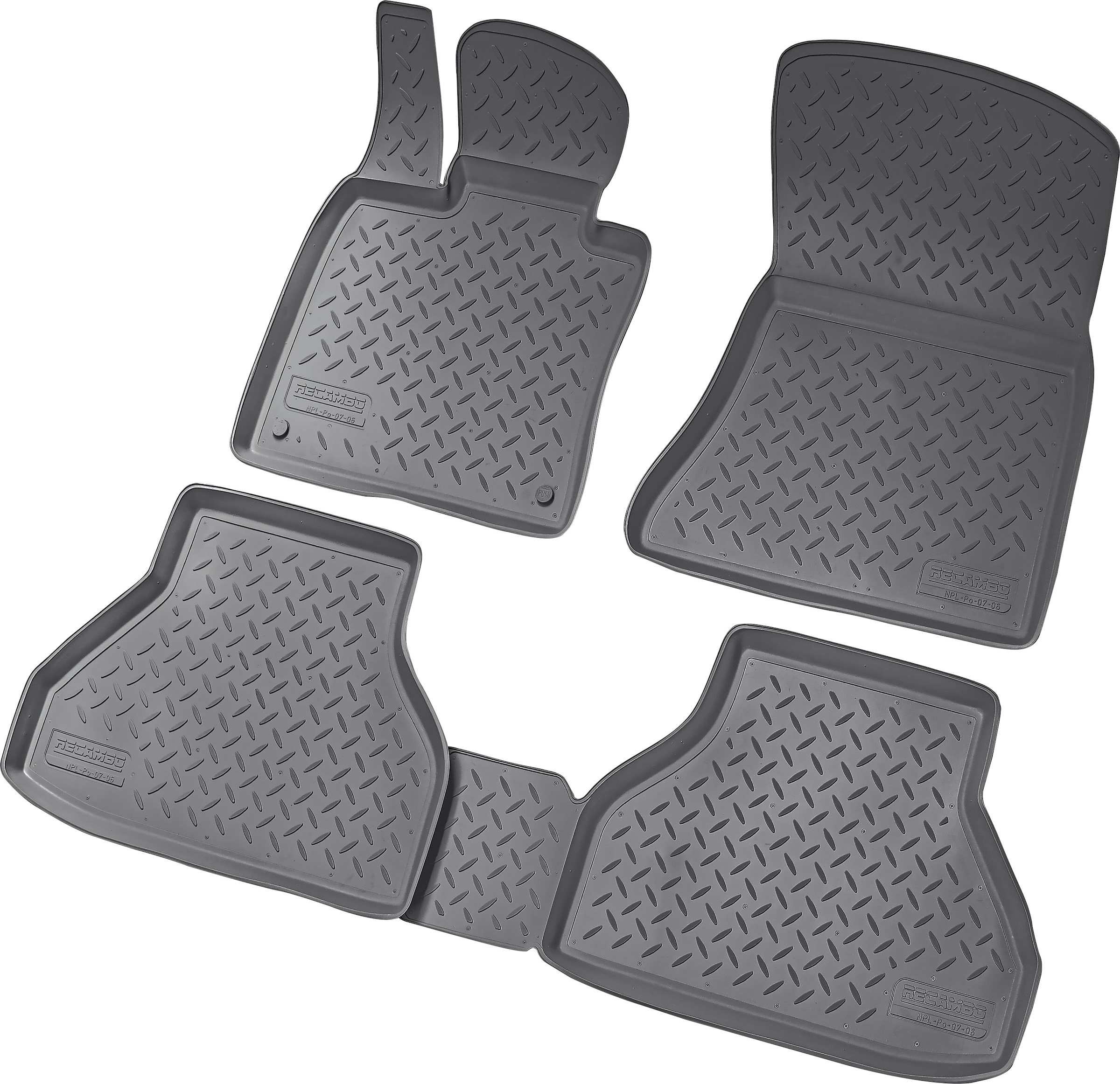 RECAMBO Passform-Fußmatten »CustomComforts«, BMW, X5, (Set, 4 St.), E70 2006  - 2013, perfekte Passform jetzt im %Sale