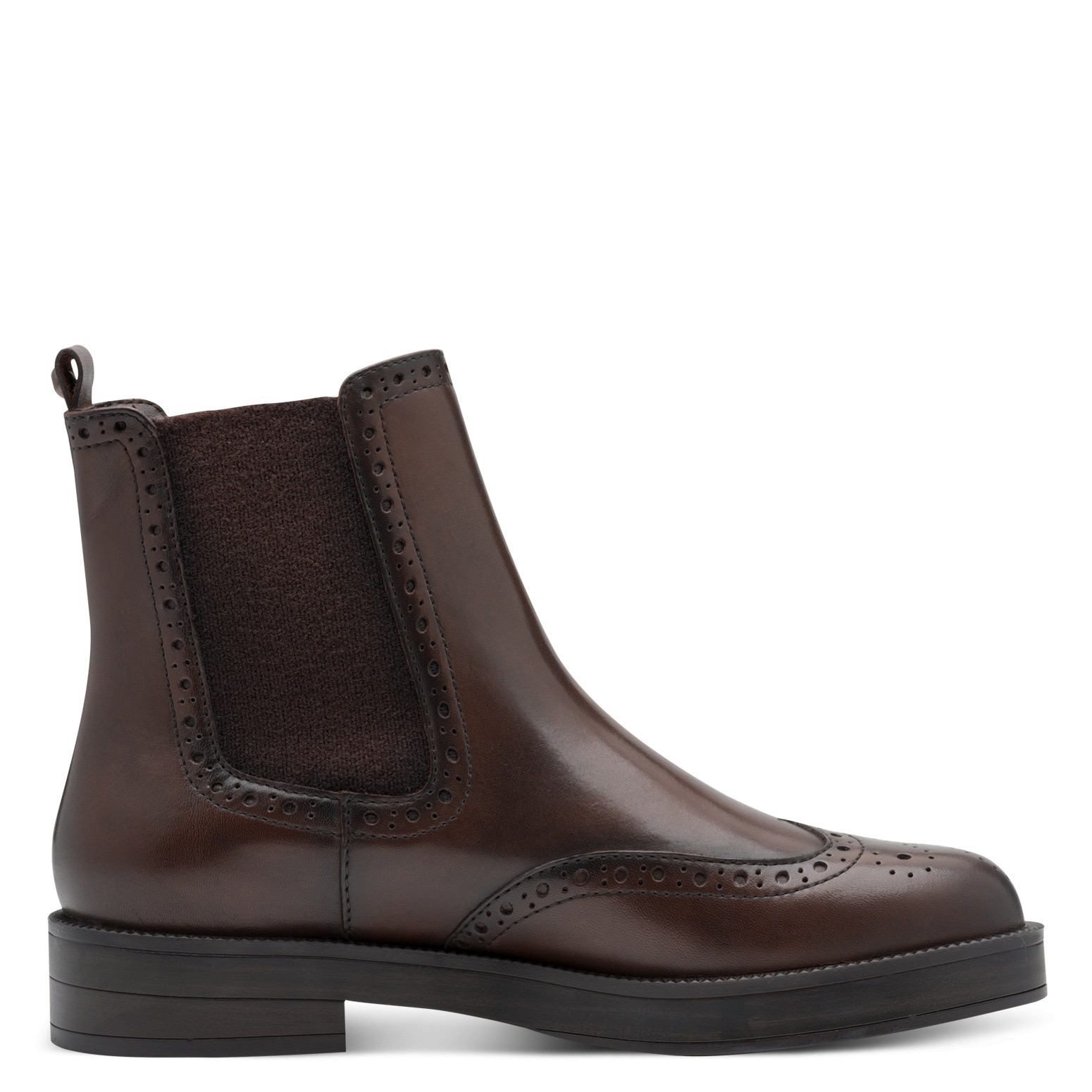 Tamaris Chelseaboots, Blockabsatz, Stiefelette, Businessschuh mit eleganter Lyralochung