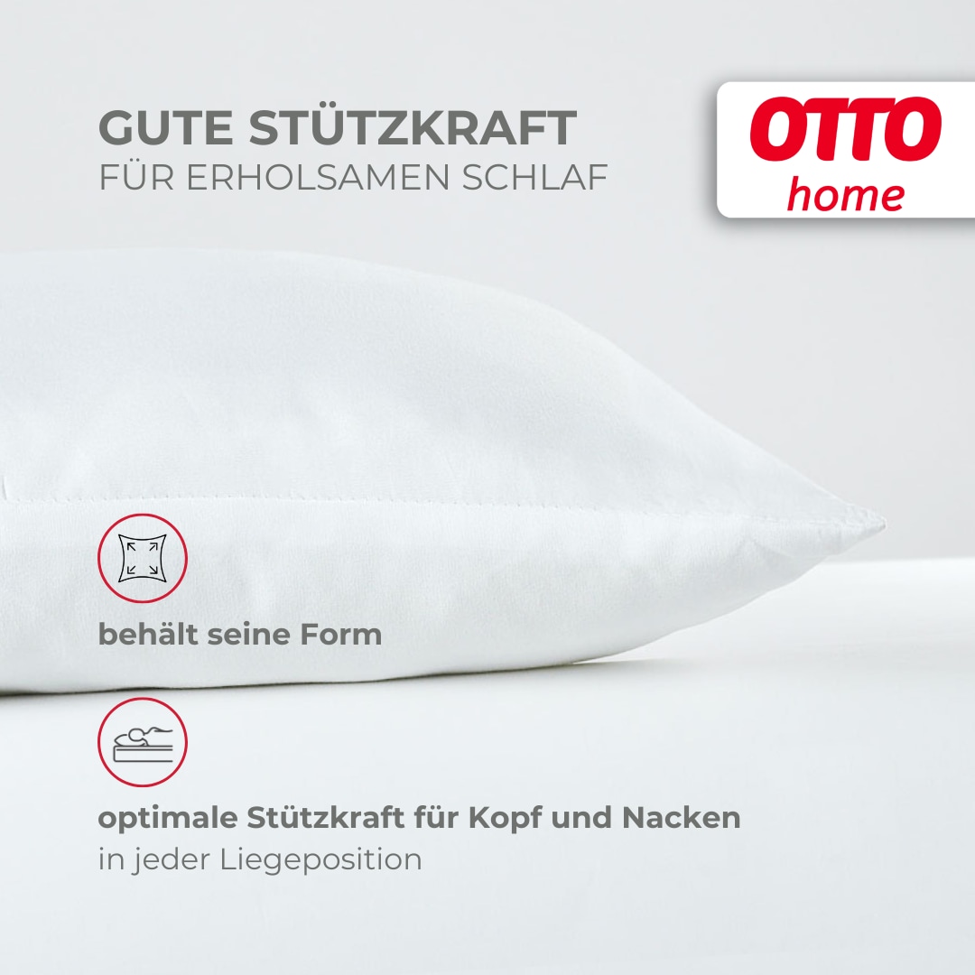 OTTO home Microfaserkissen »Baca, Kopfkissen 40x80 cm und 80x80 cm« Füllung: 6D-Hohlfaser Bezug: Polyester Spar-Set, 2-tlg., 2 Stk. tlg. Kissen, mit edlem Sternenaufdruck