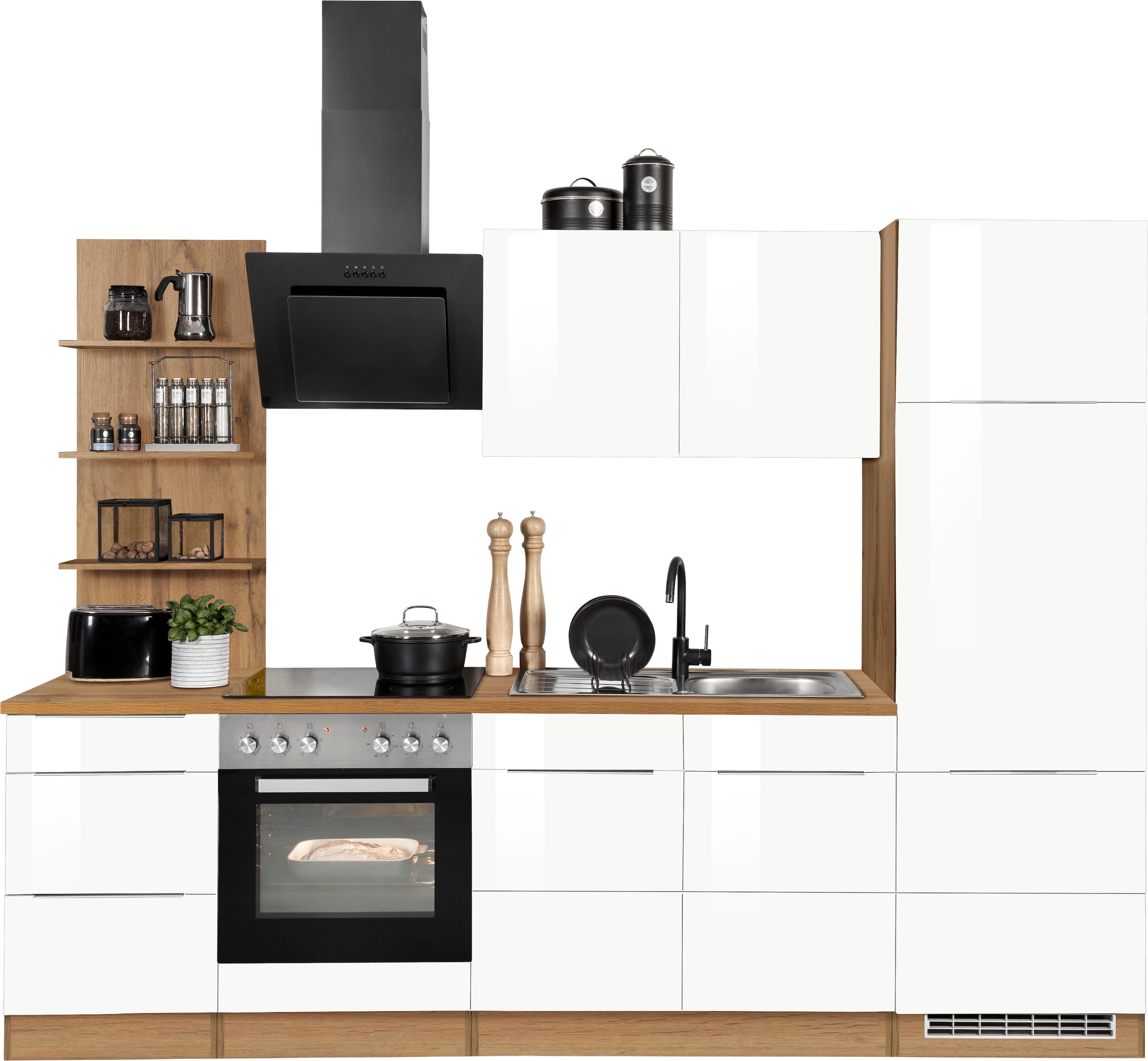 HELD MÖBEL Küchenzeile »Brindisi«, Breite E-Geräten, kaufen mit cm 270 online