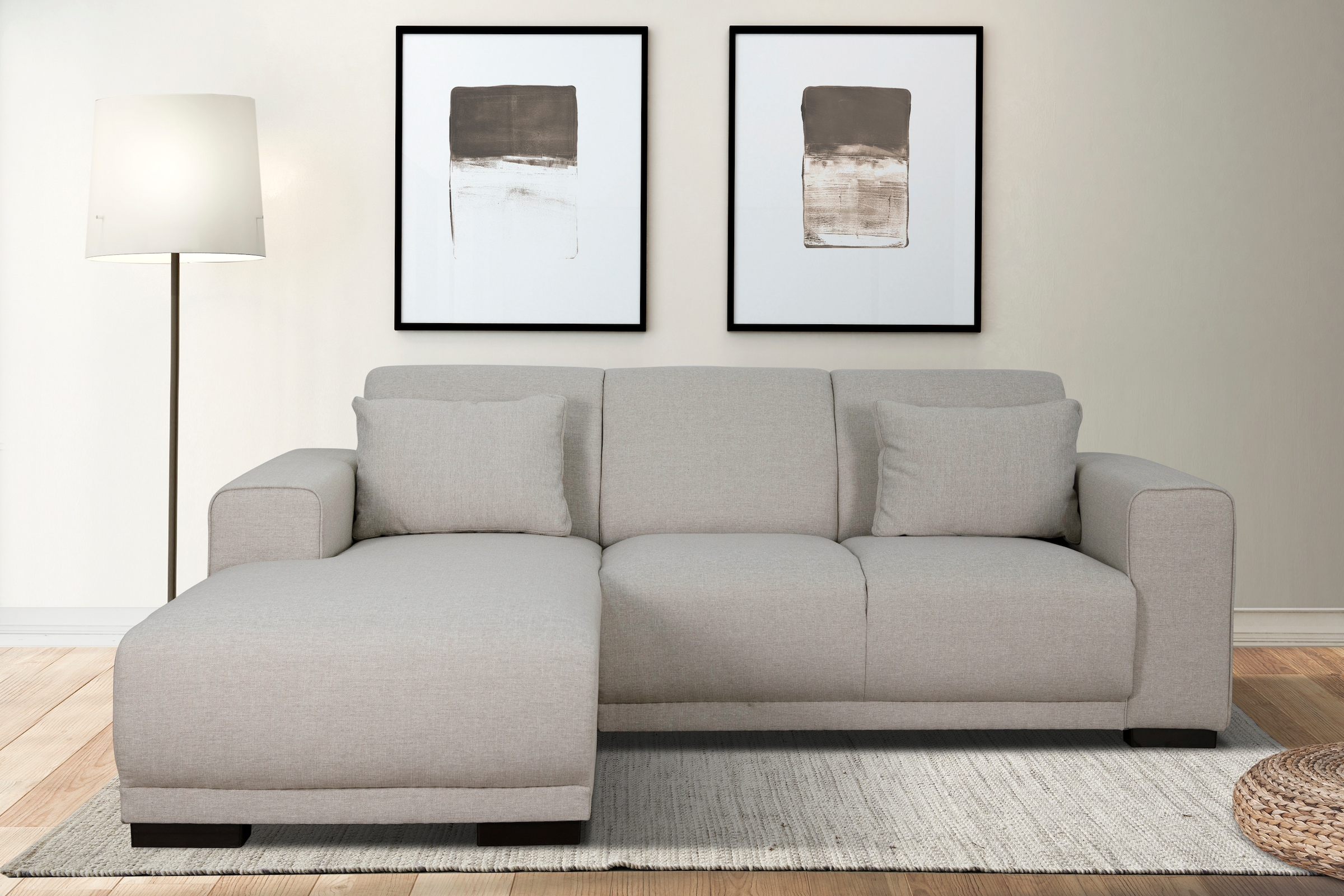 Home affaire Ecksofa "Bornholm incl. 2 Kissen, Stellmaße 234x162 cm L-Form" günstig online kaufen