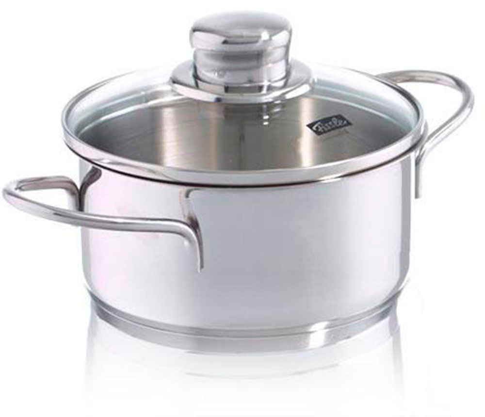 Fissler Kochtopf »Häppchen«, Edelstahl 18/10, (2 tlg.), Induktions-geeignet, inklusive Glasdeckel