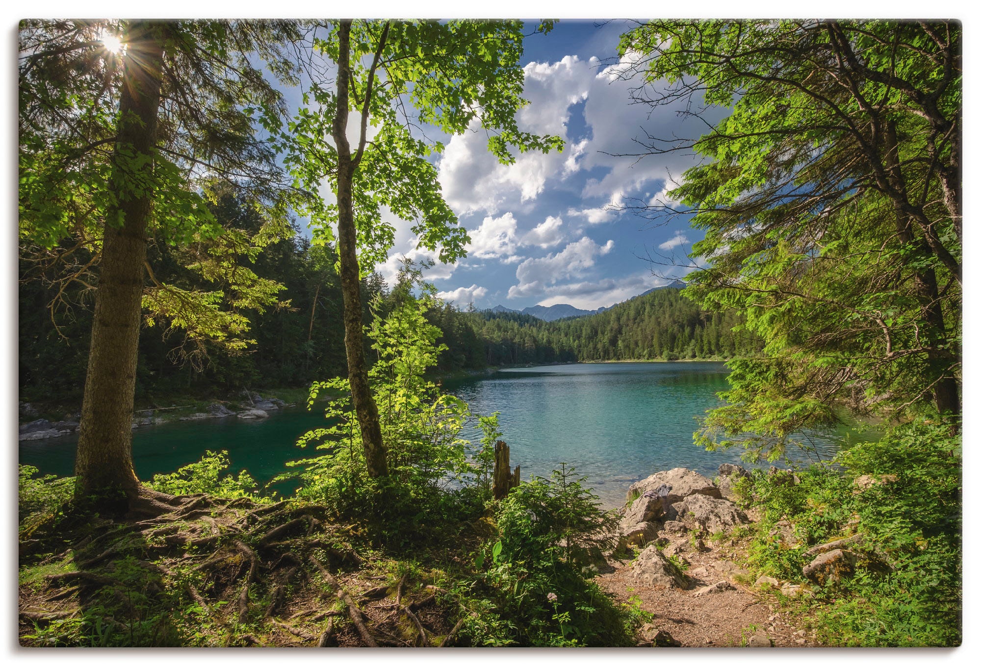 Artland Wandbild "Eibsee", Gewässer, (1 St.), als Alubild, Outdoorbild, Lei günstig online kaufen