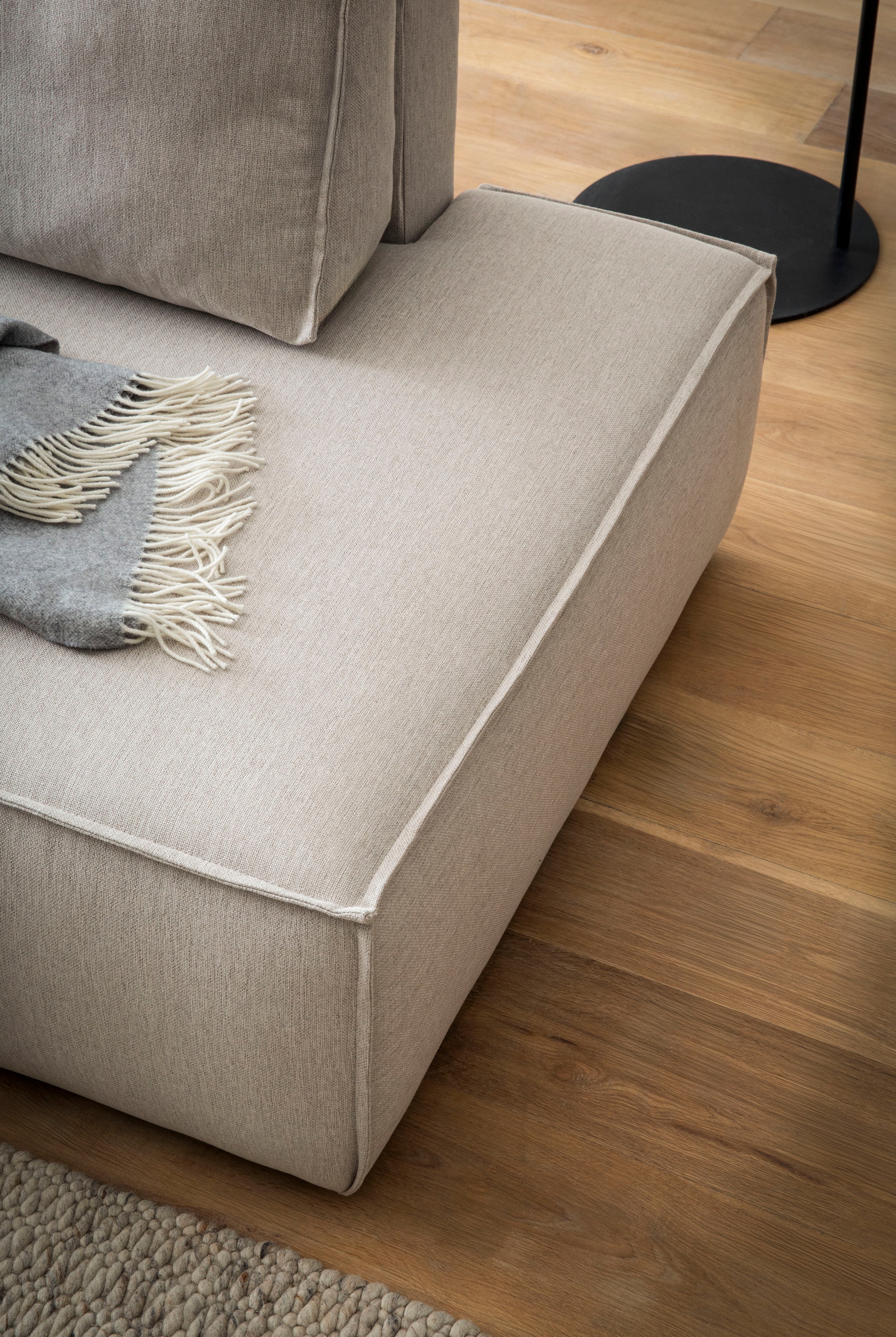 Home affaire Ecksofa »SHERWOOD, Schlafsofa in L-Form offen (275cm), Cord, Leinenoptik«, Schlaffunktion und Bettkasten, Kedernaht, hoher Sitz- & Liegekomfort
