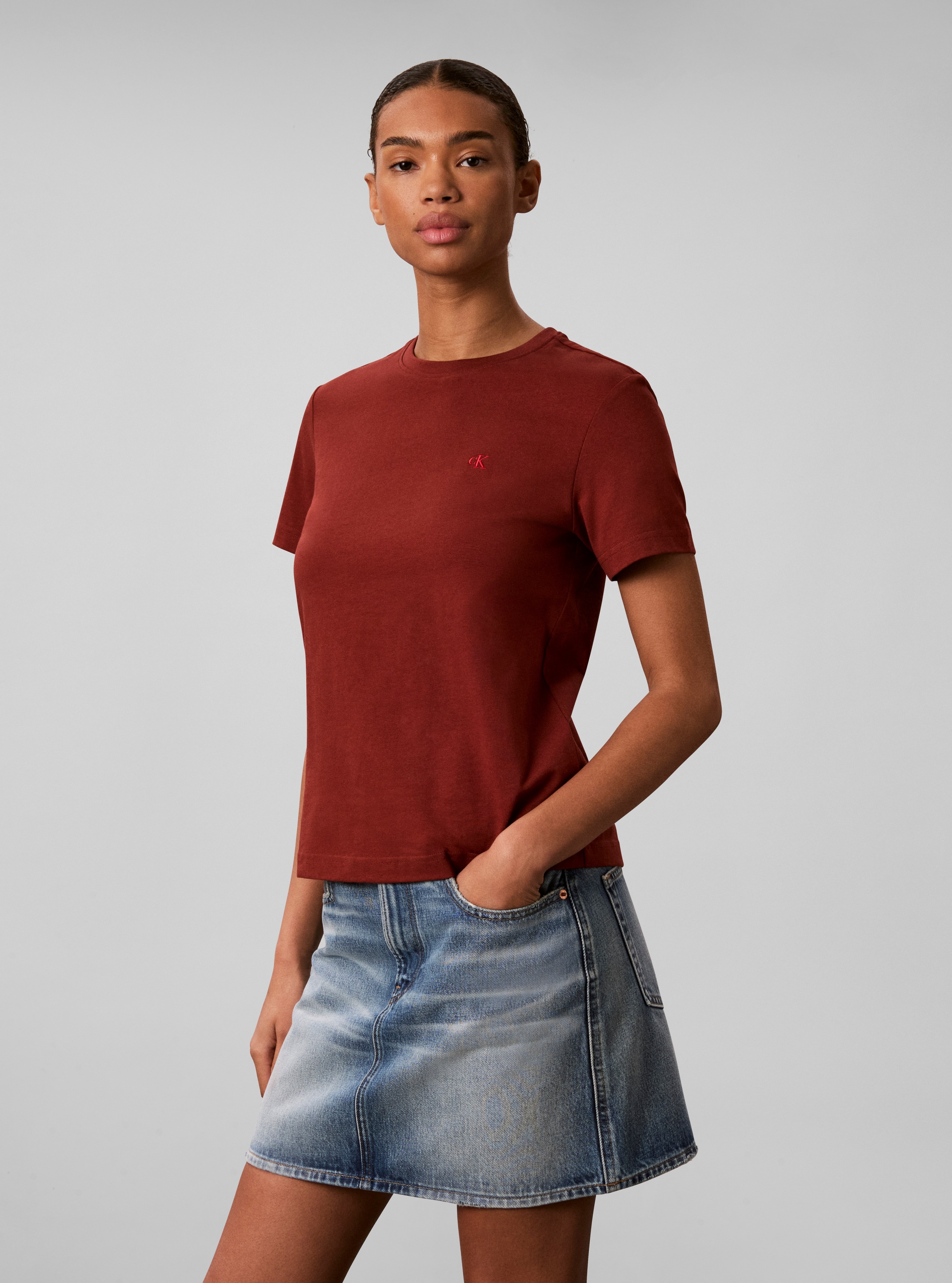 Calvin Klein T-Shirt »SS MONOGRAM CREW TEE« Mit Rundhalsausschnitt