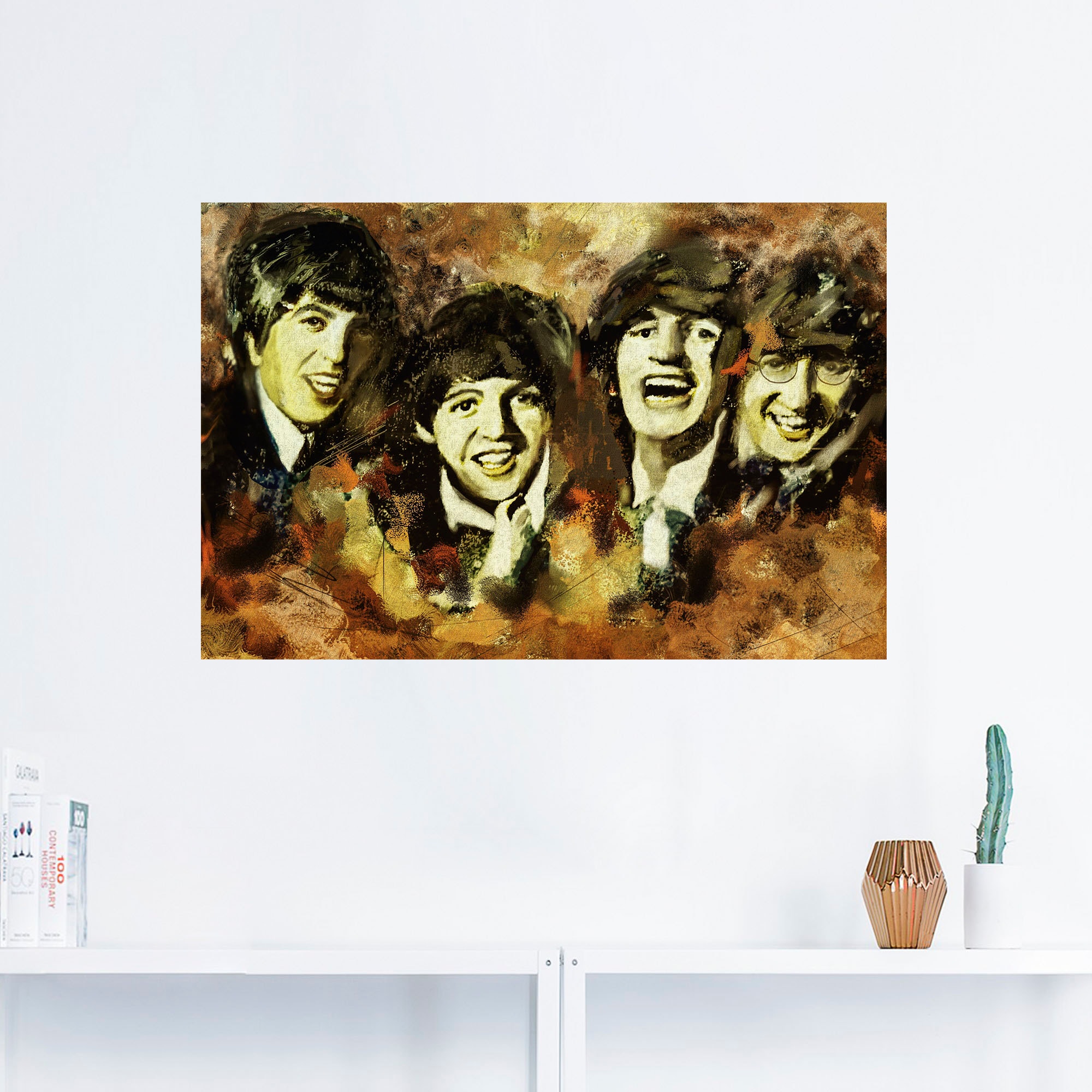 Artland Wandbild »Beatles«, Bilder von berühmten Musikern, (1 St.), als Leinwandbild, Wandaufkleber in verschied. Größen