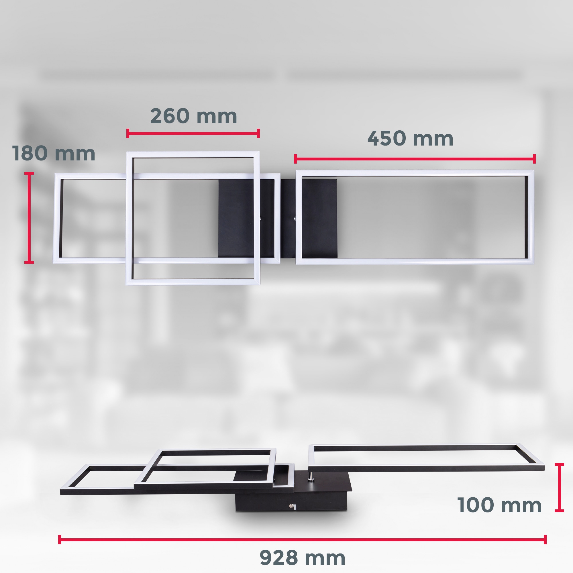 B.K.Licht LED Deckenleuchte mit Fernbedienung. LED-Platine 40 Watt, 4.000lm, Farbtemperatur dimmbar: 3.000K - 6.500K, inkl. Nachtlichtfunktion, Timer