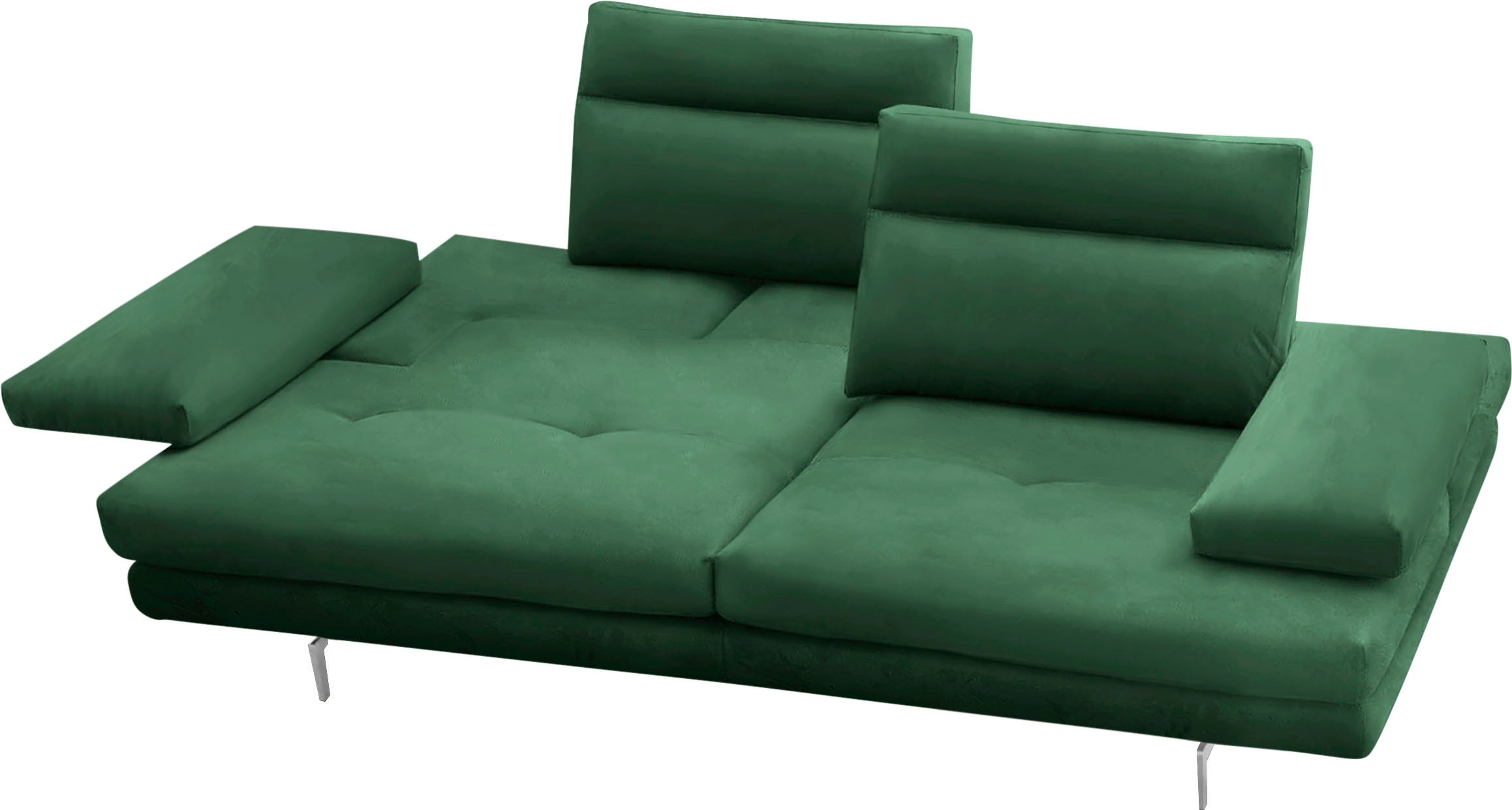 CALIA ITALIA 3,5-Sitzer »Toby Wing, italienisches Designsofa mit erstklassigem Sitzkomfort«, inklusive Sitztiefenverstellung, Füße in Chrom glänzend