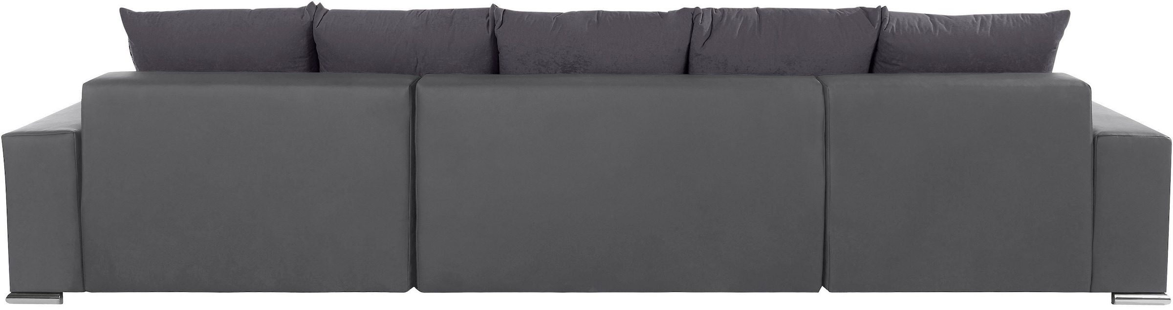 COLLECTION AB Wohnlandschaft »XXL-Josy U-Form, Breite 333 cm, mit 2 Recamieren 77 & 97 cm«, inkl. Bettfunktion, Bettkasten, mit 5 gleich großen Rückenkissen