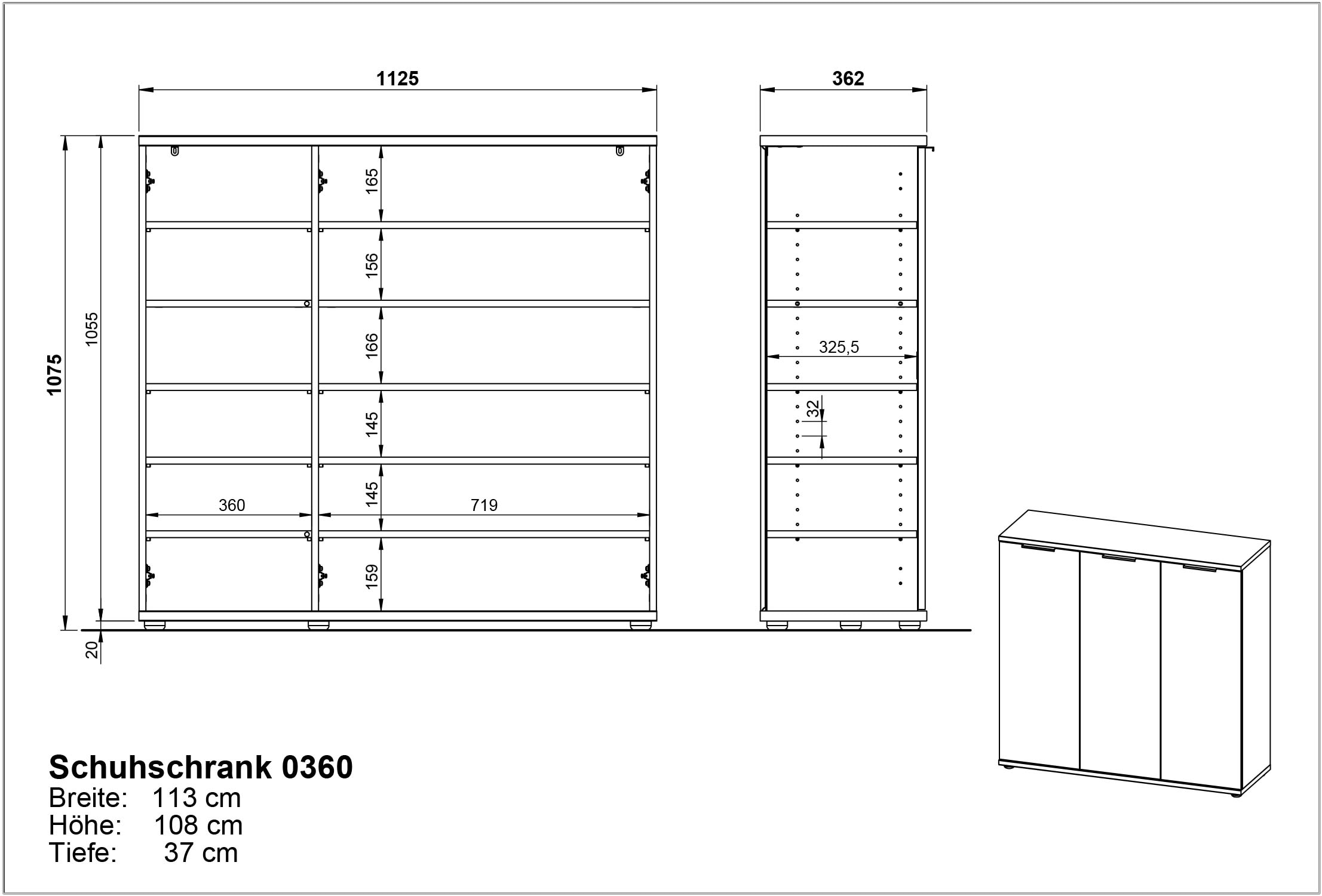 GERMANIA Garderoben-Set »Stanton«, (3 St.), Garderoben-Set bestehend aus 1 Schuhschrank, 1 Spiegel und 1 Paneel