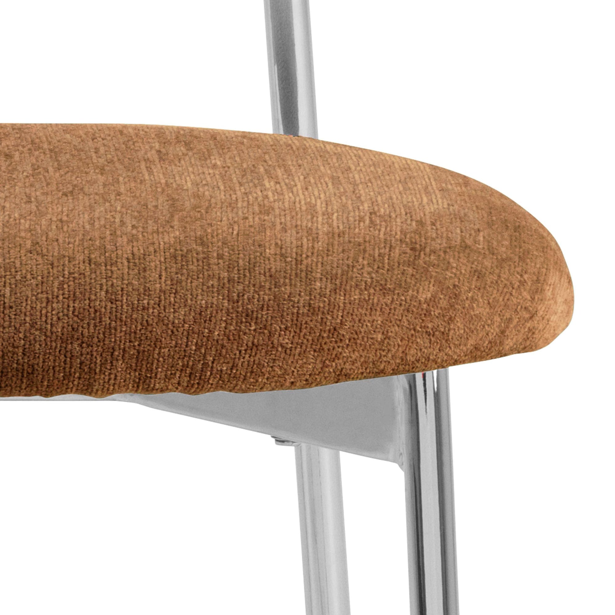 ACTONA GROUP Esszimmerstuhl »Lyric, Küchenstuhl, mit gepolsterter Sitzfläche« (Set) 2 Stk.Stuhl, Chenille, Retro-Futur, Chromstahlgestell, FSC™