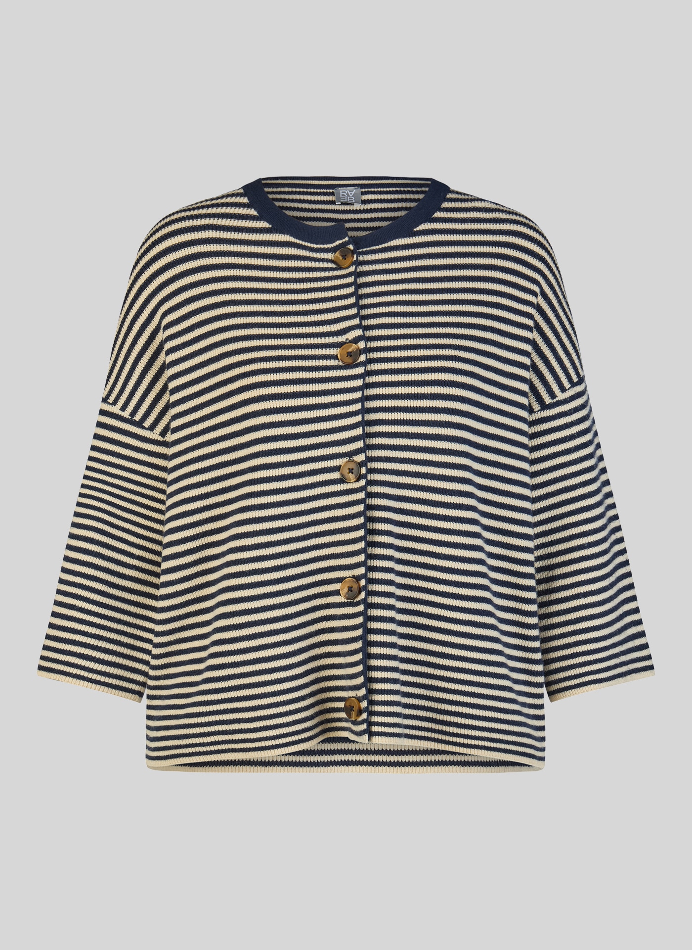 Rabe Cardigan im Streifen-Design und mit Knopfverschluss