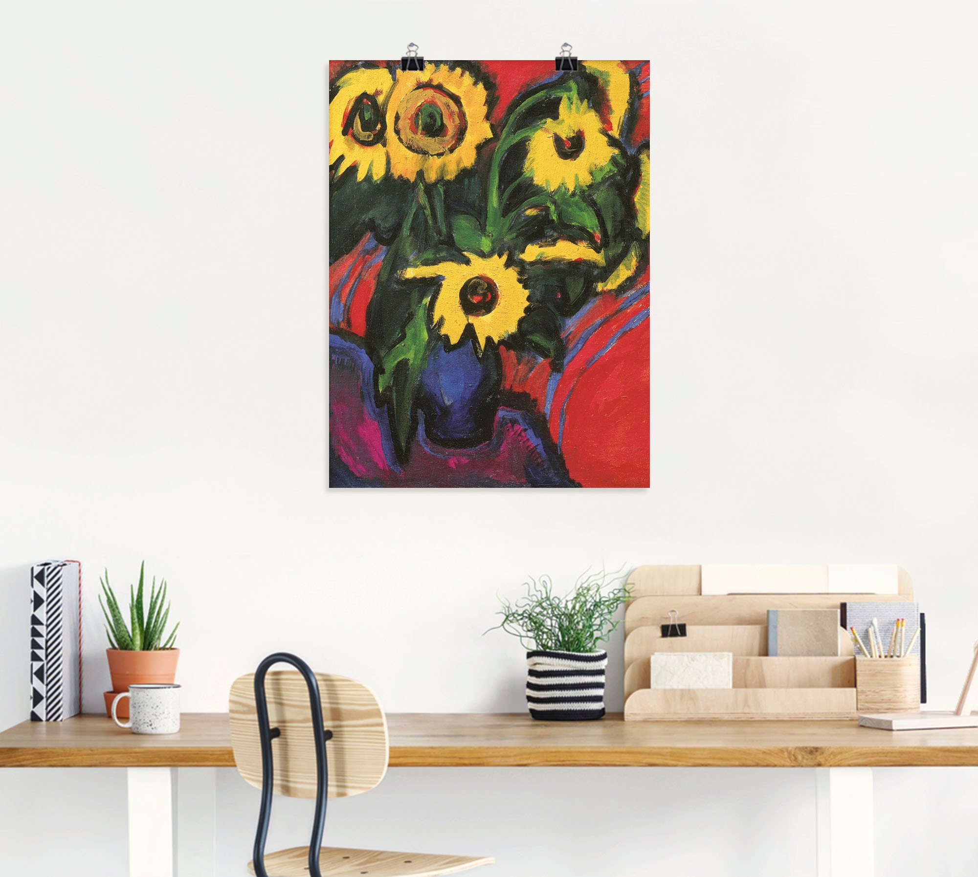 Artland Wandbild »Sonnenblummen. 1909/18«, Blumen, (1 St.), als Leinwandbild, Wandaufkleber oder Poster in versch. Größen