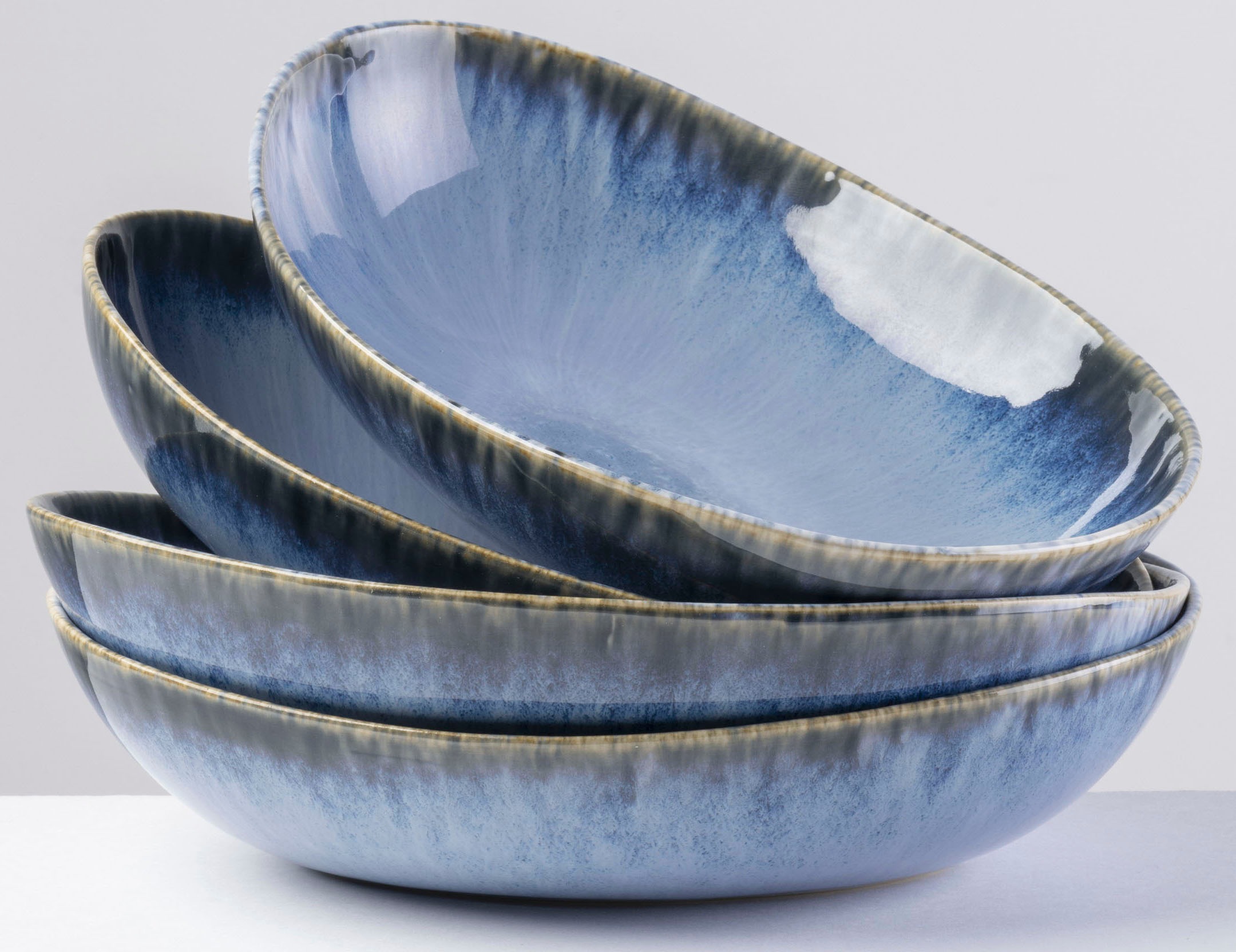 Gipfelstück Suppenschale "Wilde Schlucht", blau, Ø 26,5cm