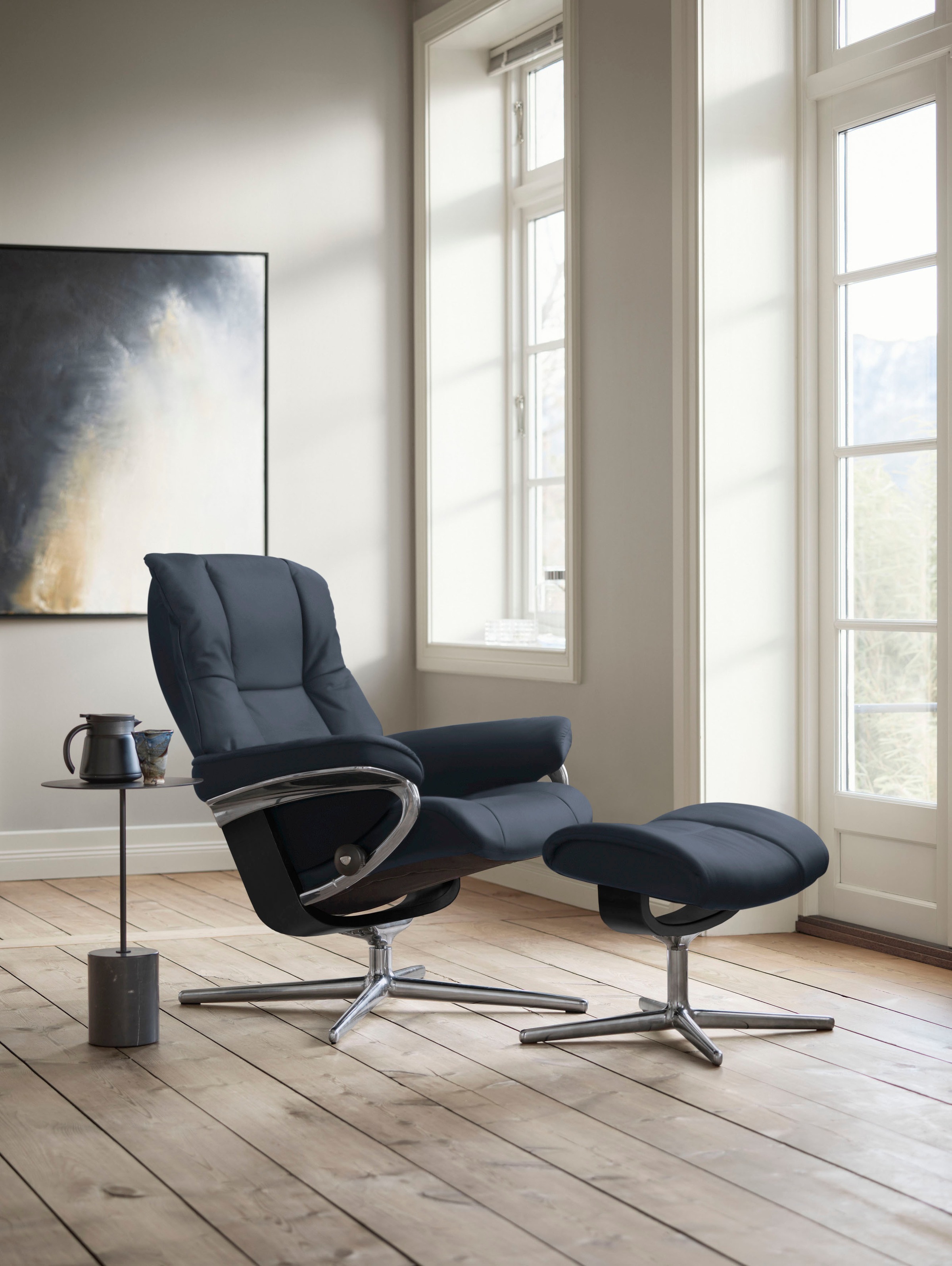 Stressless® Fußhocker »Mayfair«, mit Cross Base, Größe S, M & L, Holzakzent Schwarz