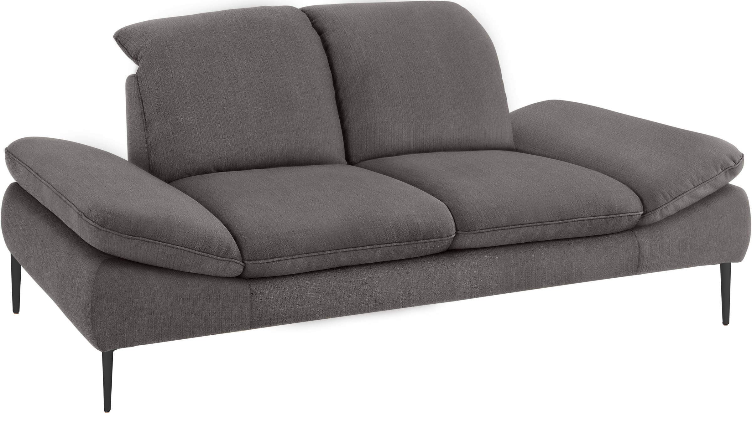 W.SCHILLIG 2,5-Sitzer »enjoy&MORE«, Sitztiefenverstellung, Füße schwarz pulverbeschichtet, Breite 232 cm