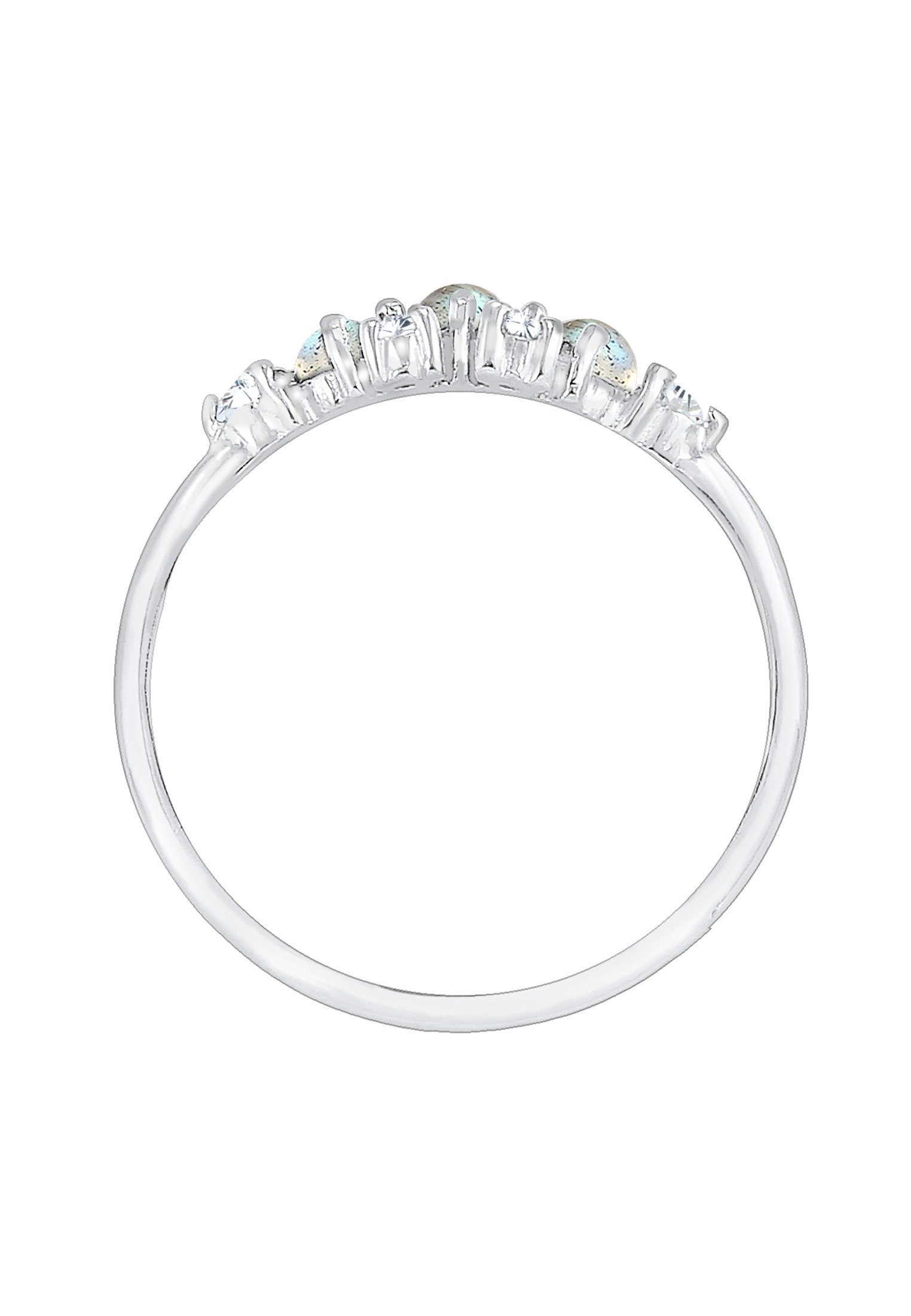 Elli Verlobungsring »Labradorit Grau 925 Sterling Silber«