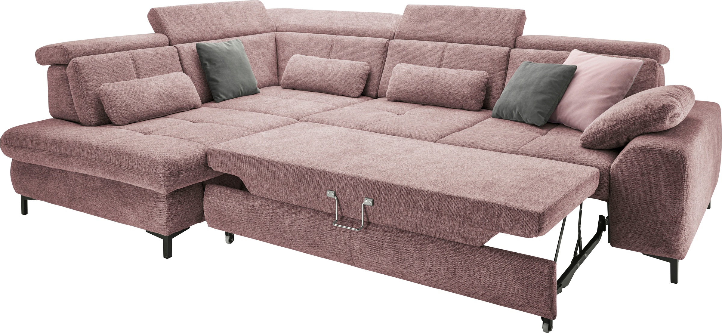 set one by Musterring Ecksofa »SO 3400, Komfortsitzhöhe 47cm oder 49cm, inkl. Sitztiefenverstellung«, verschiedene Funktionen, Kaltschaumpolsterung, Stellmaße 220 x 317 cm