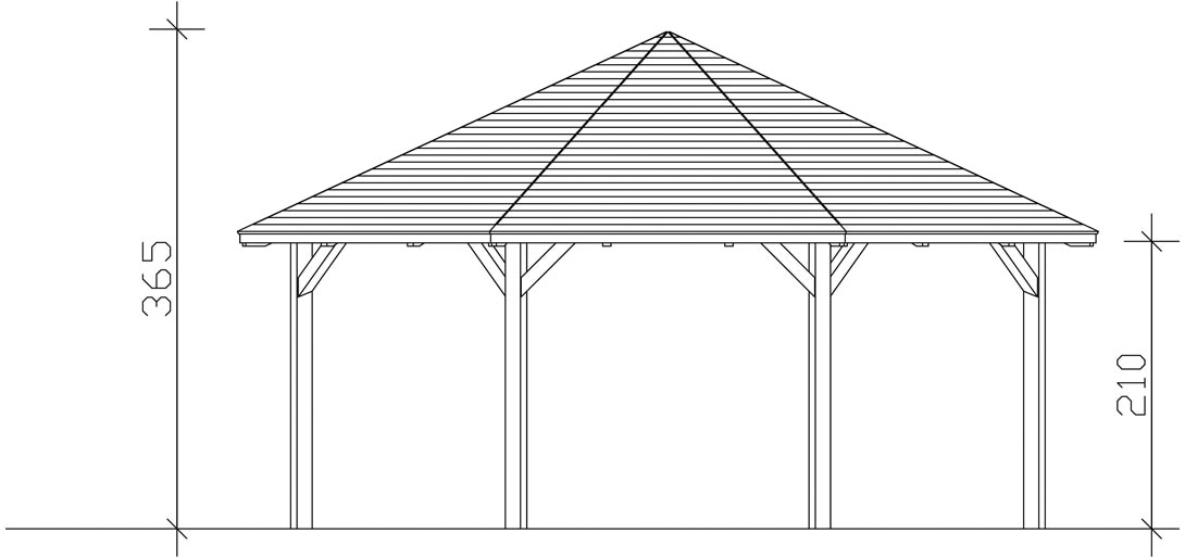 Skanholz Pavillon »Nice 4«, 8-Eck, BxT: 630x630 cm
