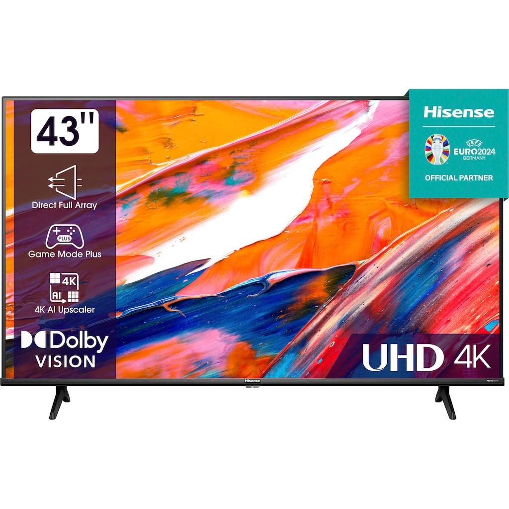 Hisense LED-Fernseher »43E61KT«, 108 cm/43 Zoll, 4K Ultra HD, Smart-TV, Smart-TV, Dolby Vision, Triple Tuner DVB-C/S/S2/T/T2