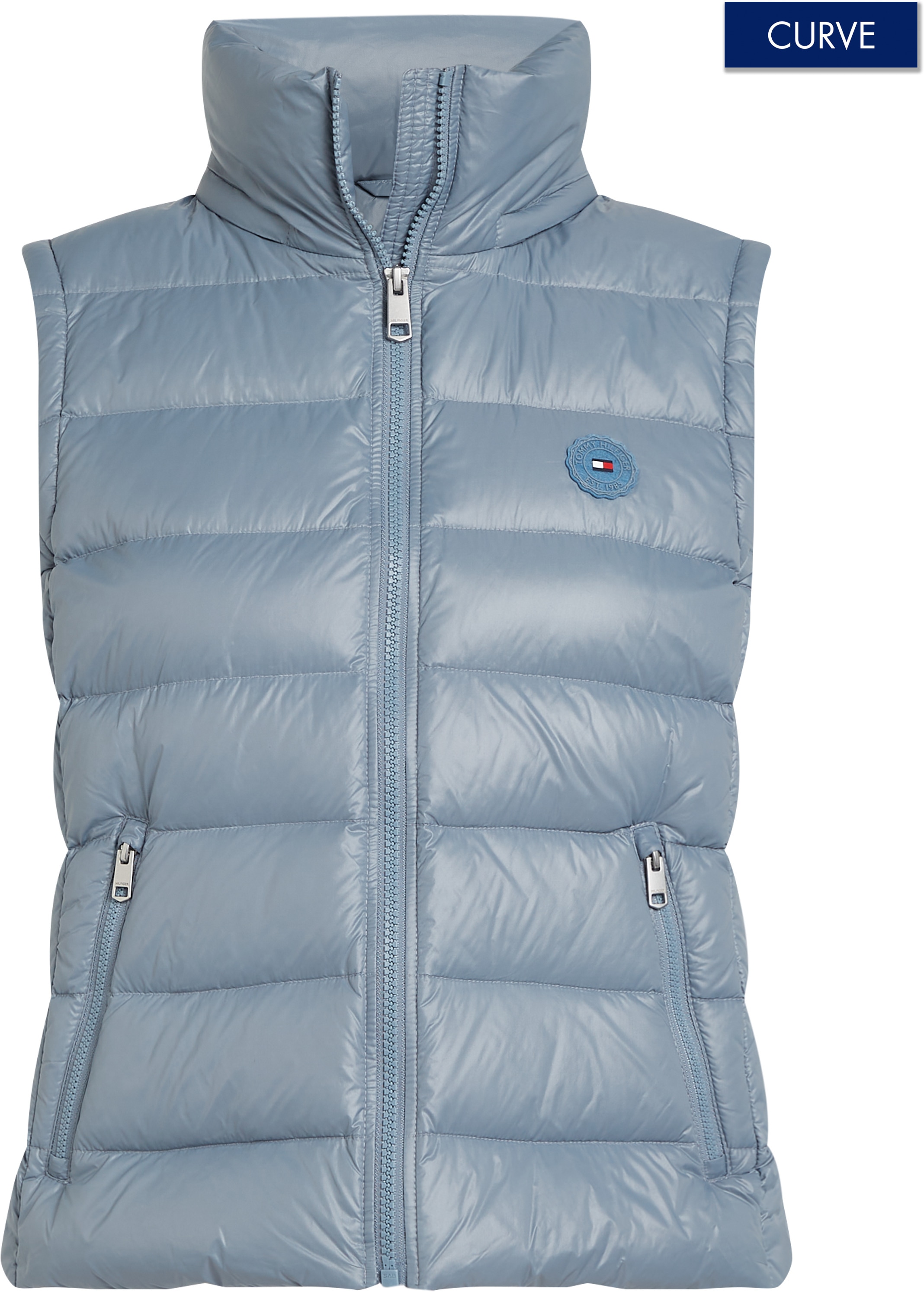 Tommy Hilfiger Curve Steppweste »CRV LW DOWN FEMININE GLOSS VEST«, in Großen Größen, mit leichtem Glanz, leichte Wattierung